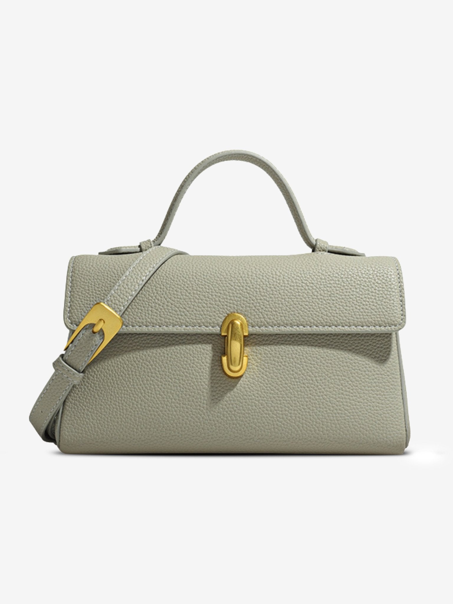 Cassy Elegant Vegan Leather Crossbody Bag with Removable Strap White | FormaLuxe