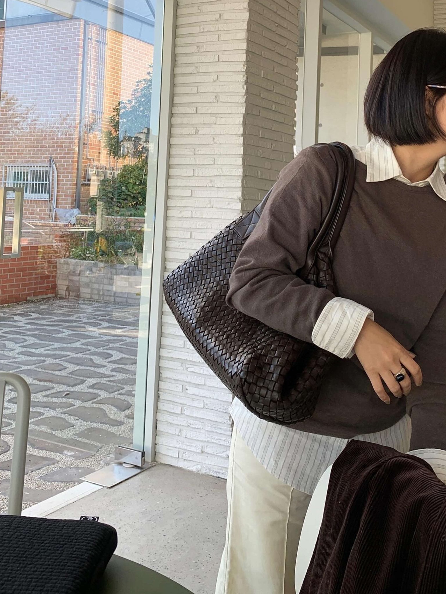Zarina Woven Bag Black | FormaLuxe