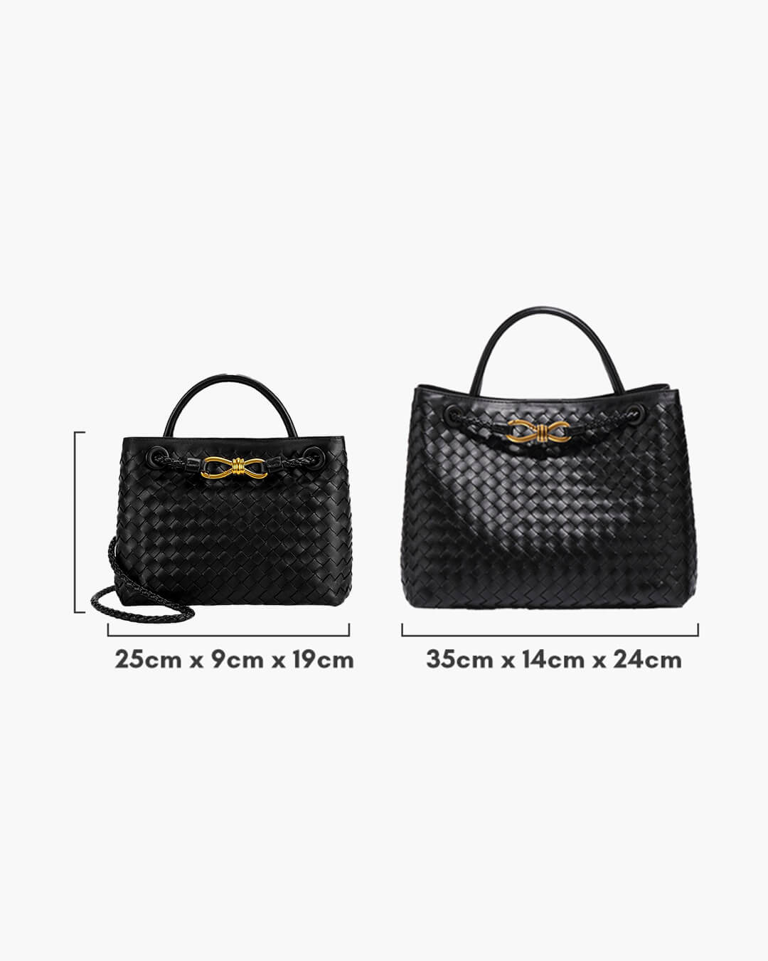 Lucia Woven Bag Black – Handbags | FormaLuxe