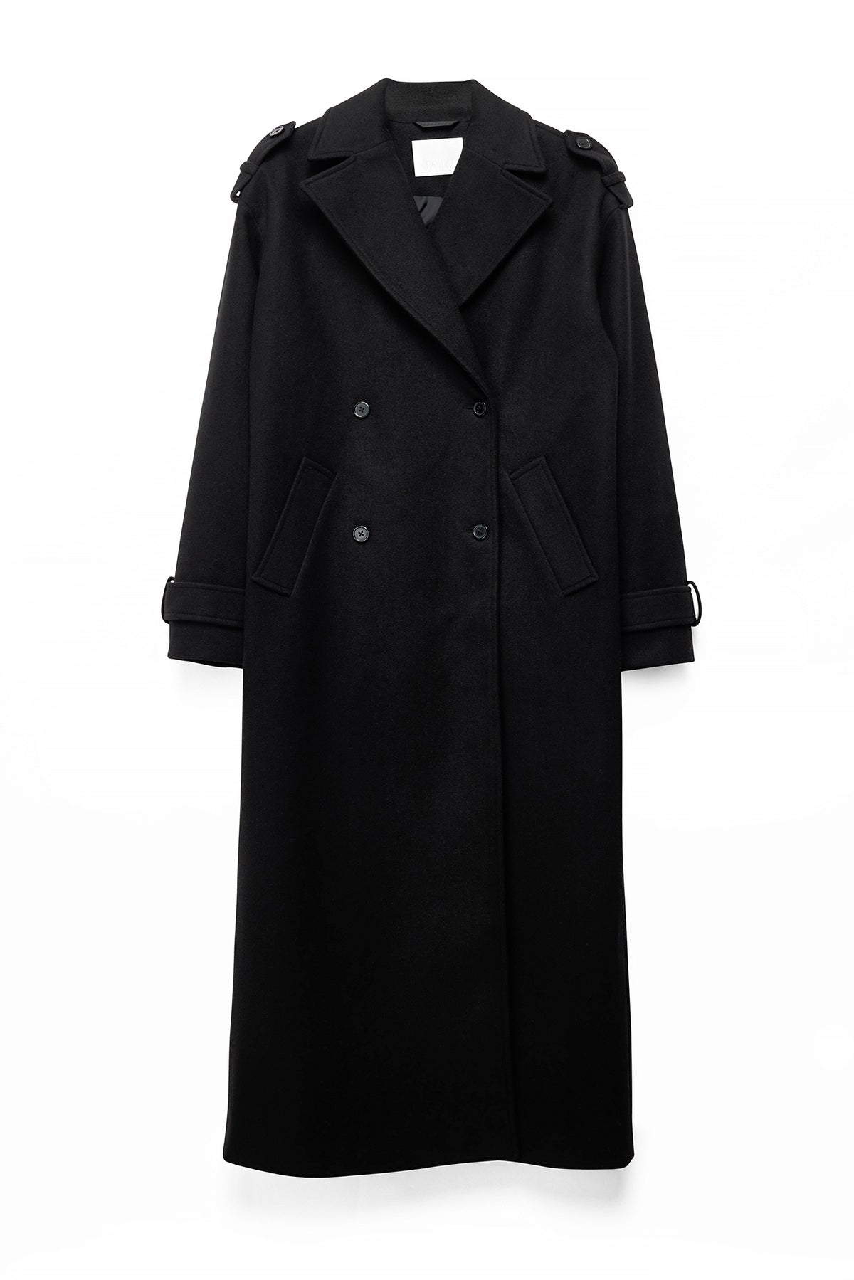 Langer Mantel Damen Frieda in Schwarz – FormaLuxe