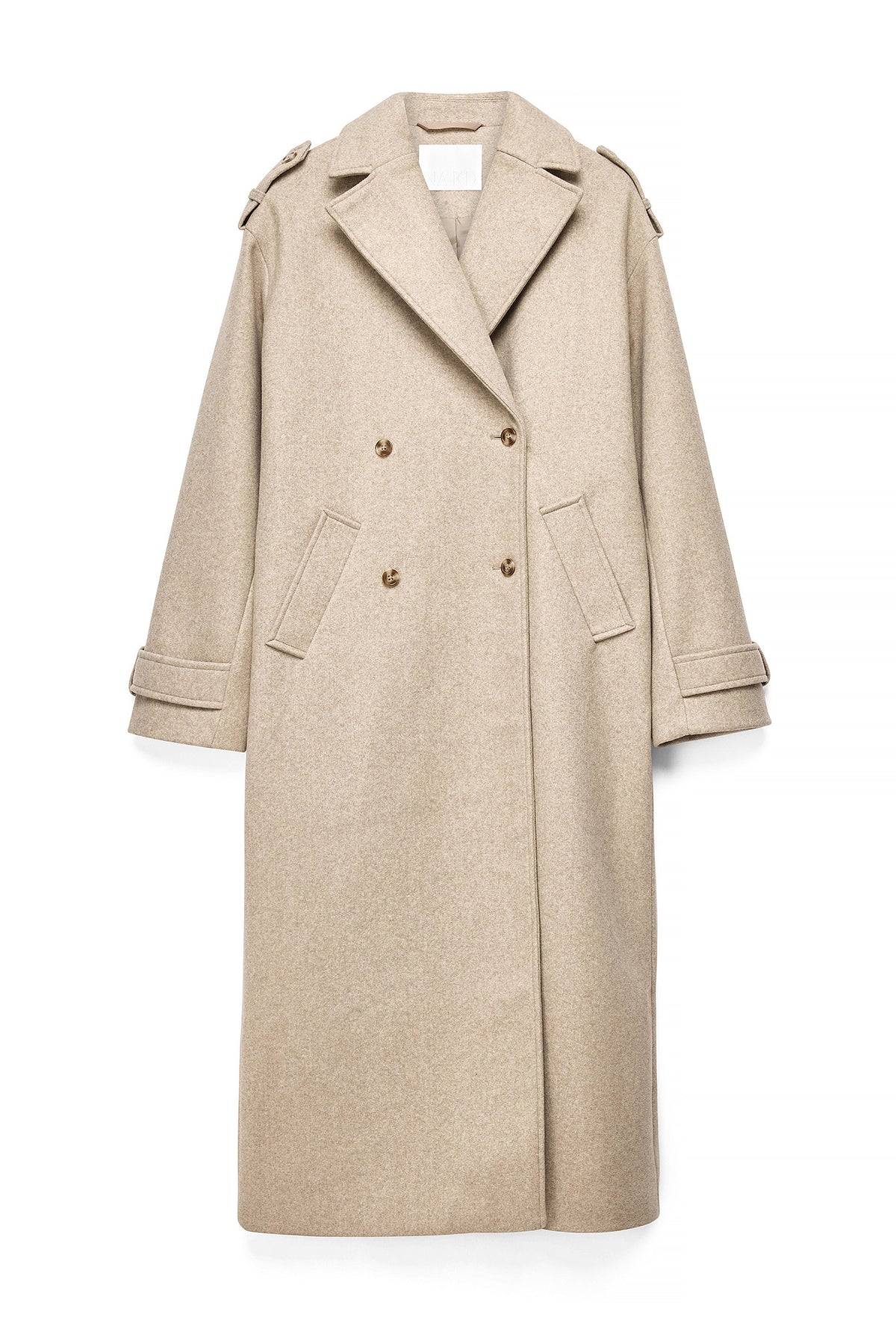 Langer Mantel Damen Frieda in Beige – FormaLuxe