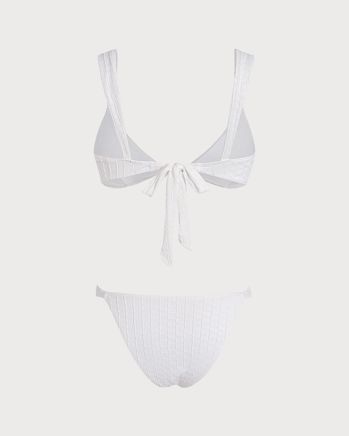 Sole | Bralette-Bikini mit Struktur – Weiß