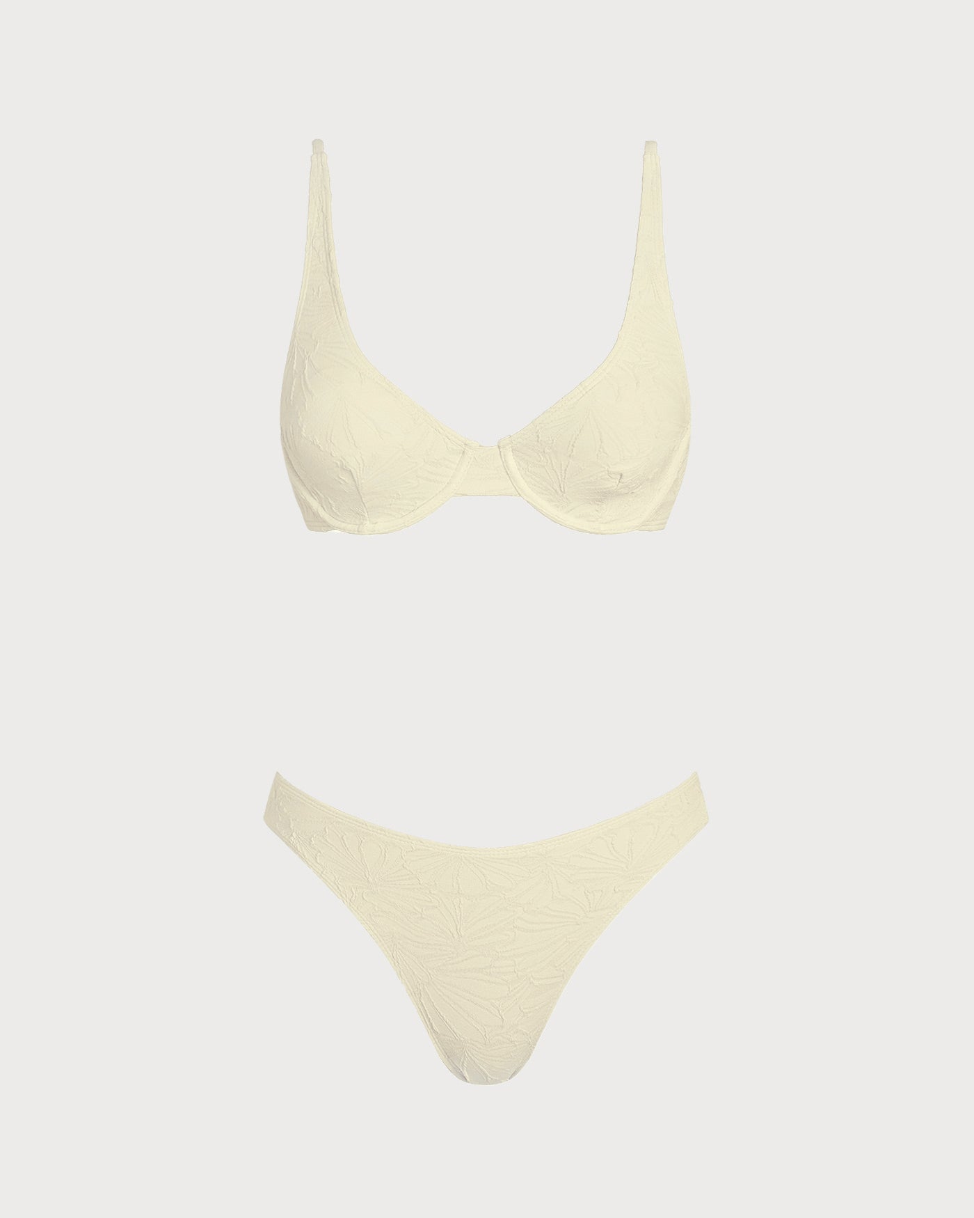 Amara | Bügel-Bikini mit Jacquard – Beige