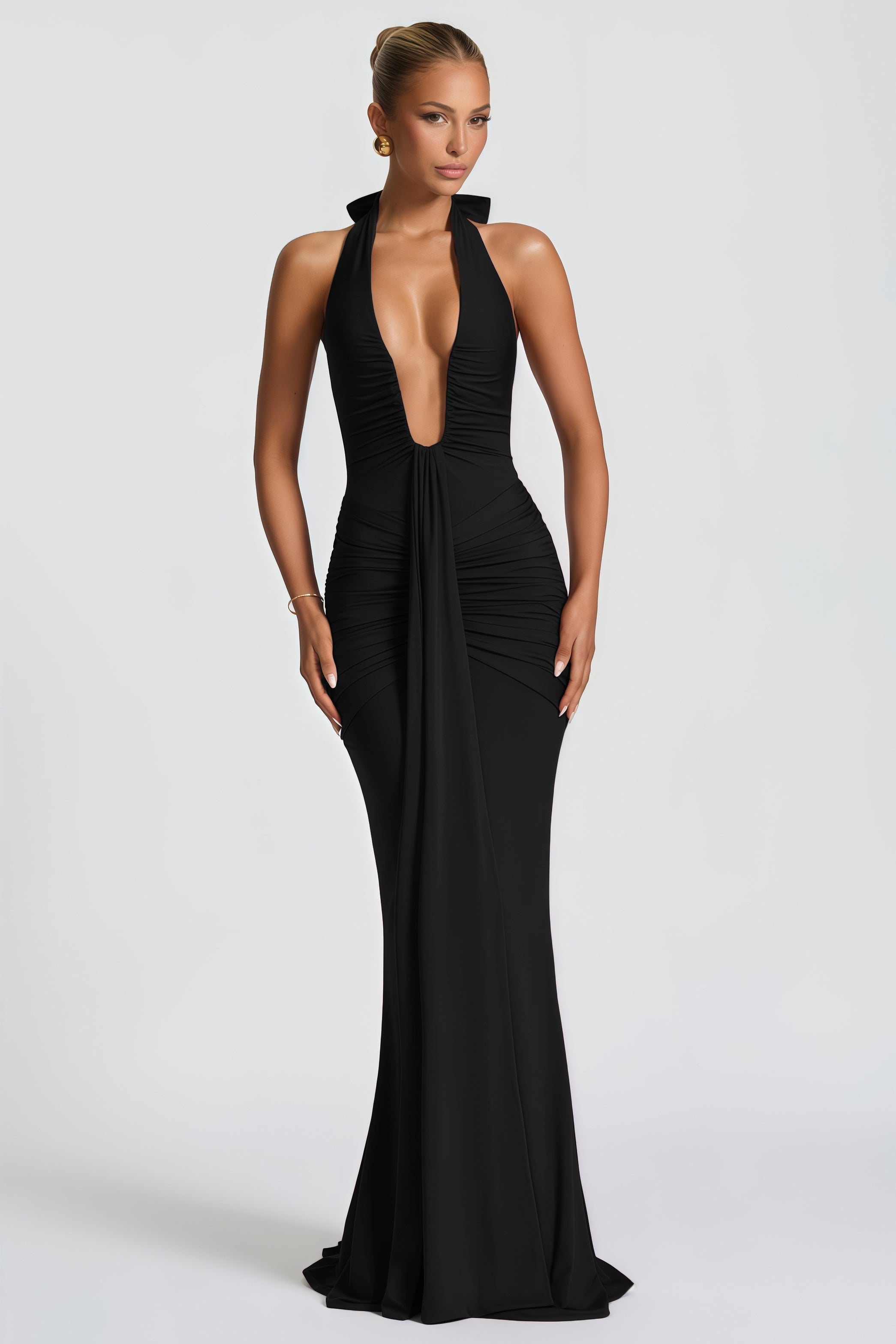 Aiglantine Maxikleid Bordeauxrot | FormaLuxe