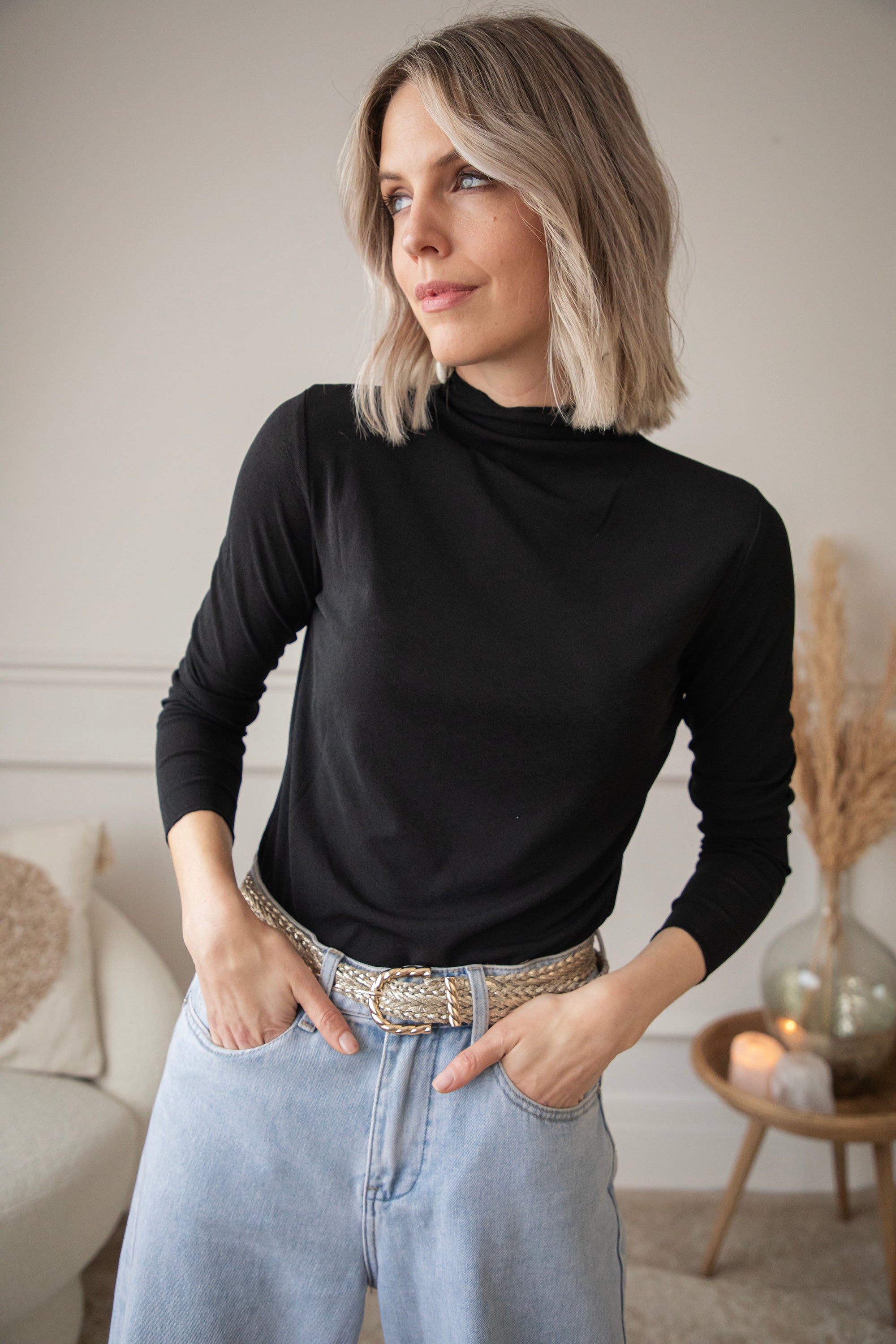 Langarmshirt - Pure Soul - Schwarz – Longsleeves | FormaLuxe