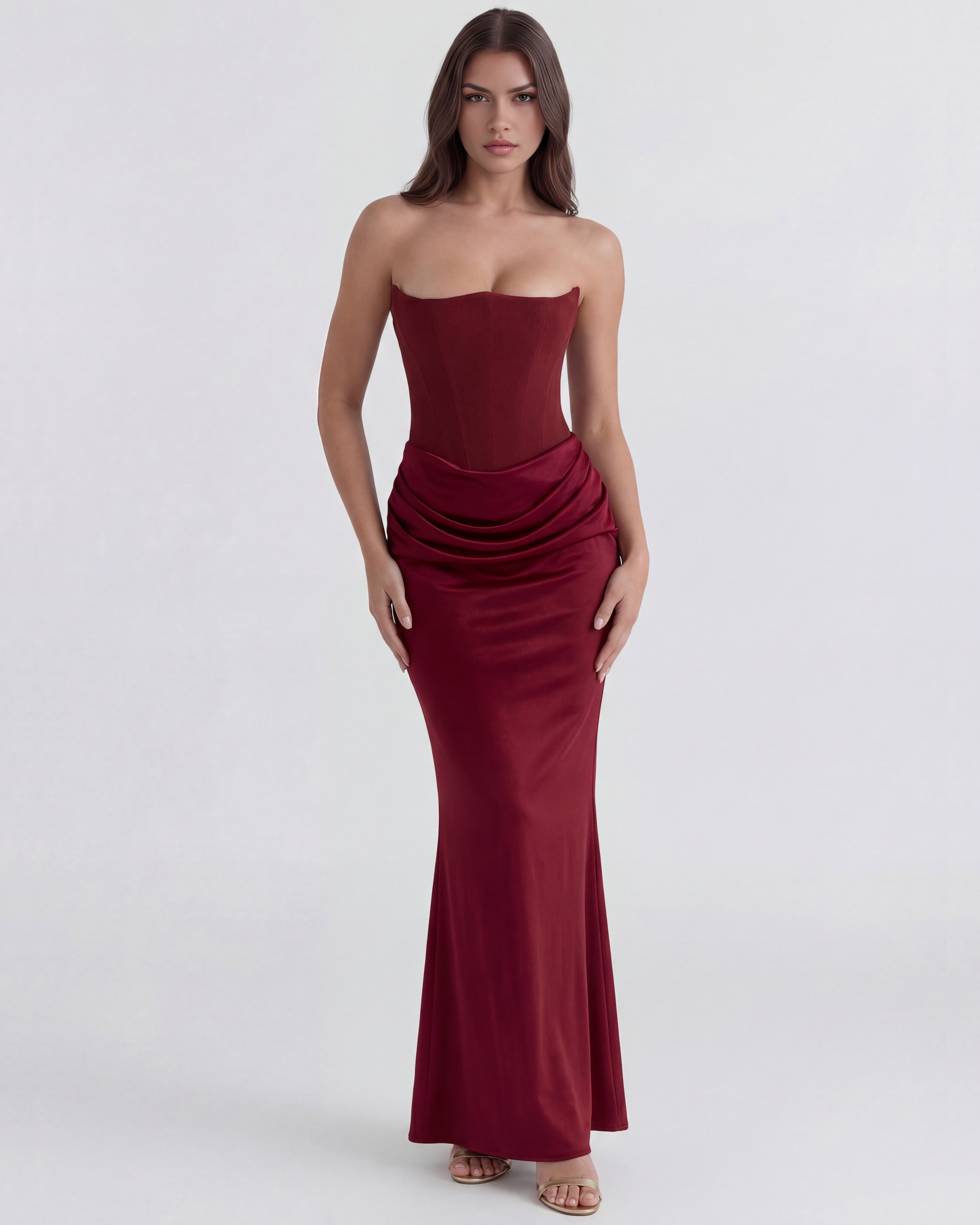 Rowsa Kleid Weinrot | FormaLuxe