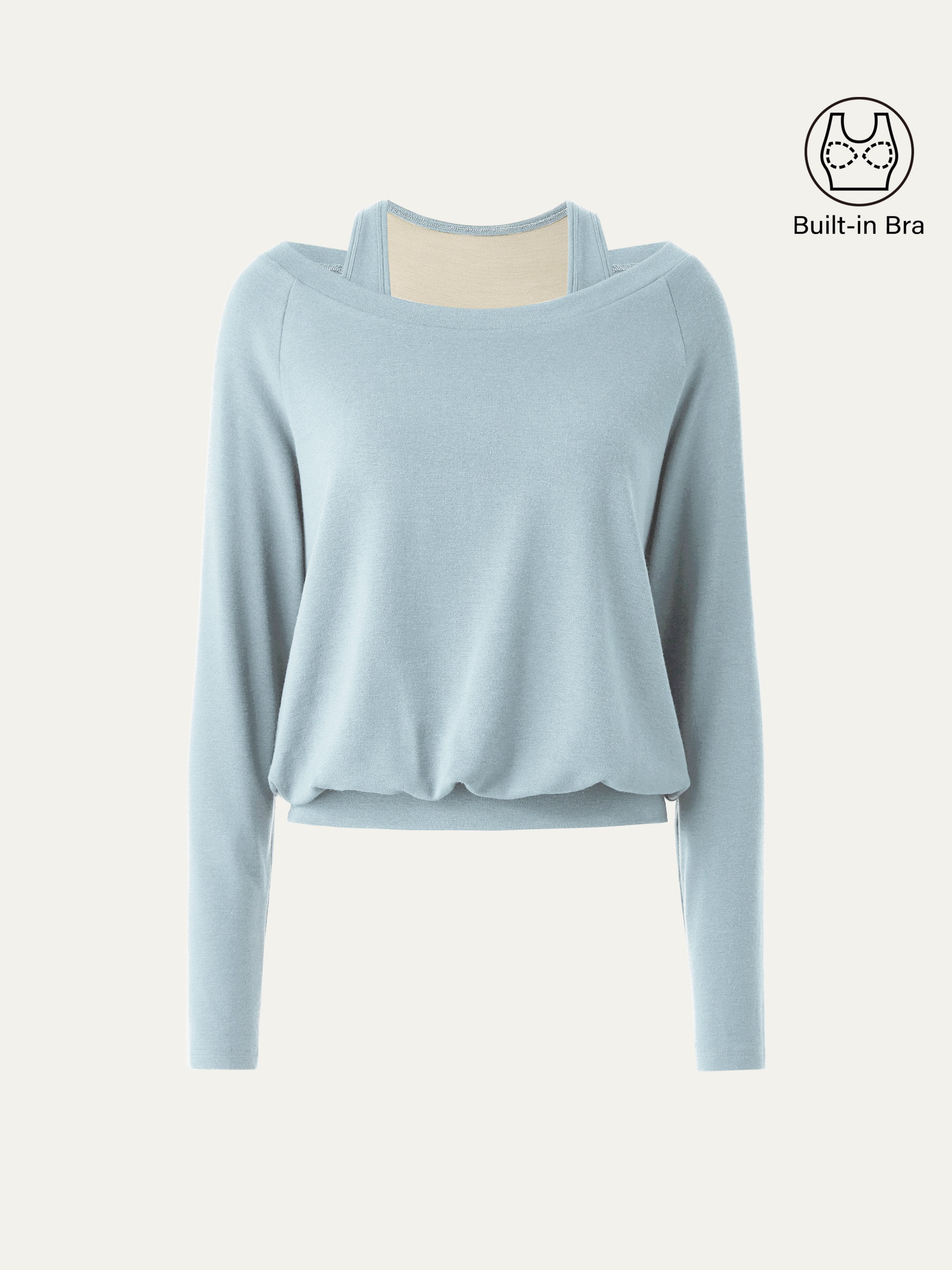 LiteWarm Multi-Wear Layering Brami Top Off White – Women > Tops > Bra Tops | FormaLuxe
