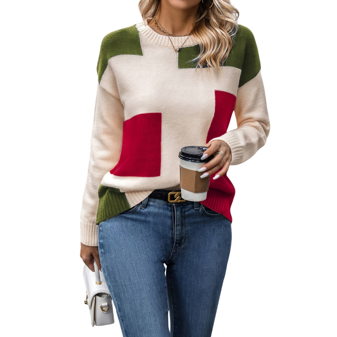 Melanie | Sweater Black/Red | FormaLuxe