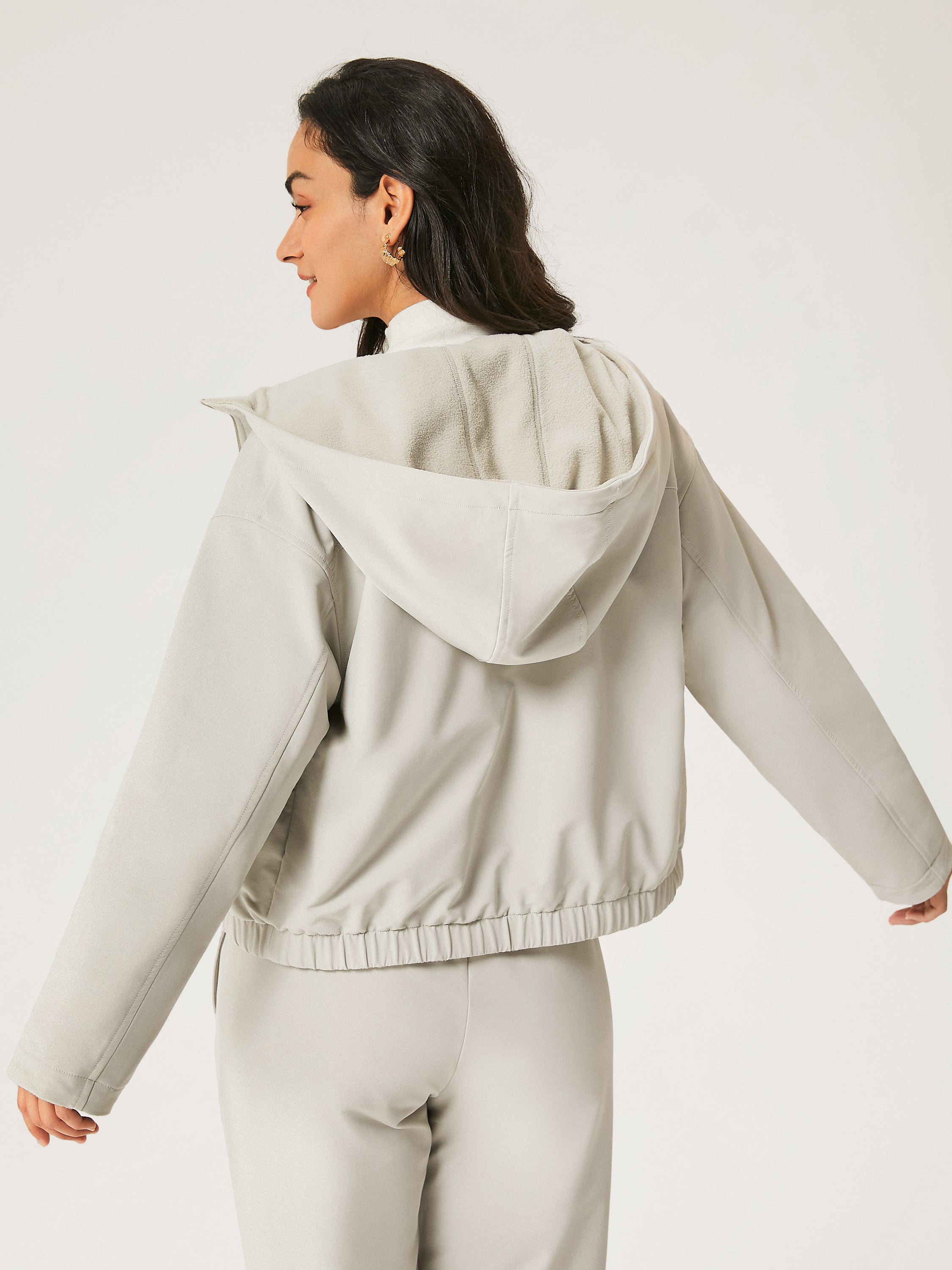 Veste à capuche réversible en polaire imperméable Gainsboro – Femmes > Vêtements d'extérieur > Vestes & Manteaux | FormaLuxe