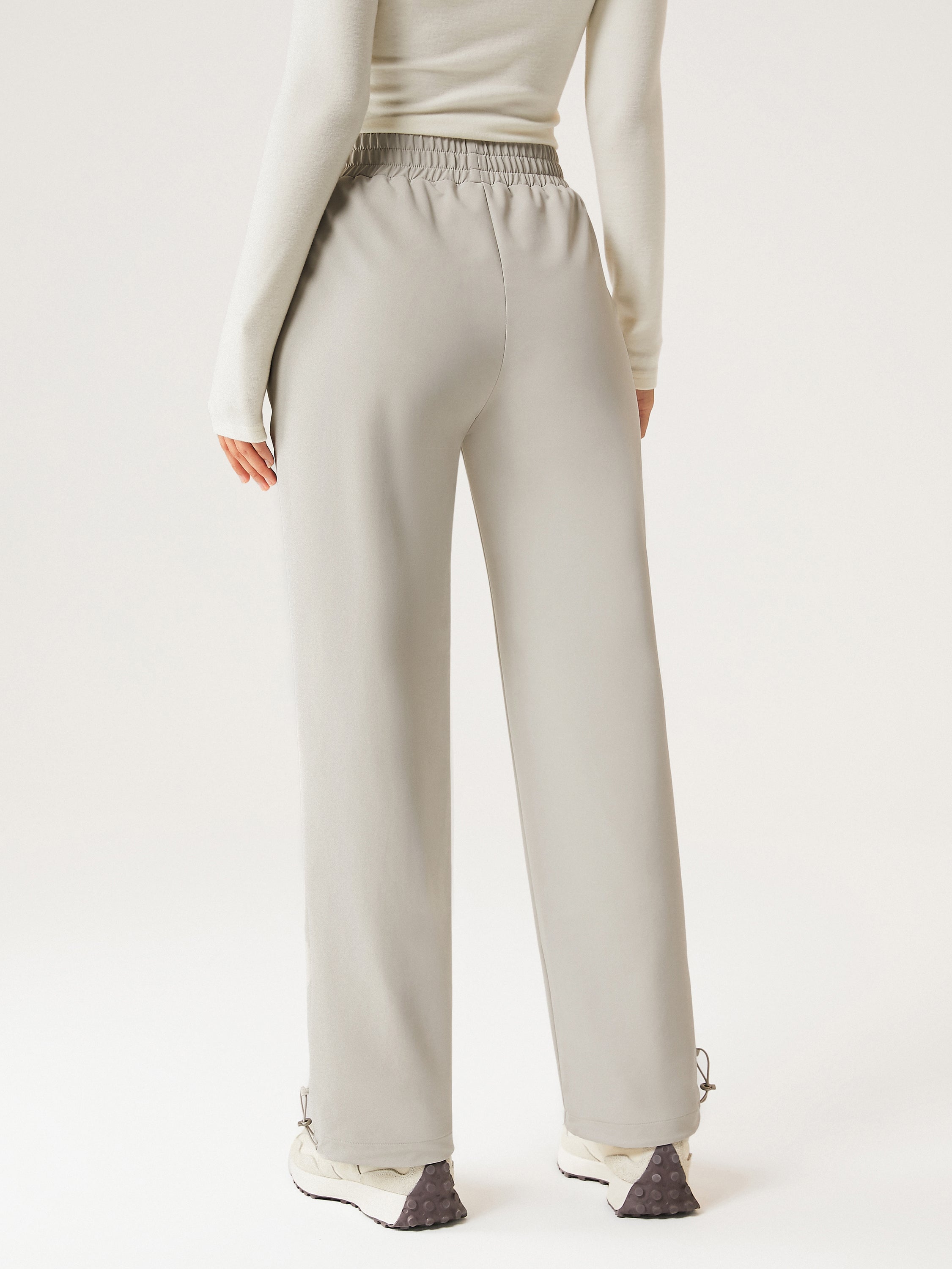 Pantalon à Taille Élastique Doublé en Polaire Imperméable Gainsboro – Femmes > Bas > Pantalons | FormaLuxe