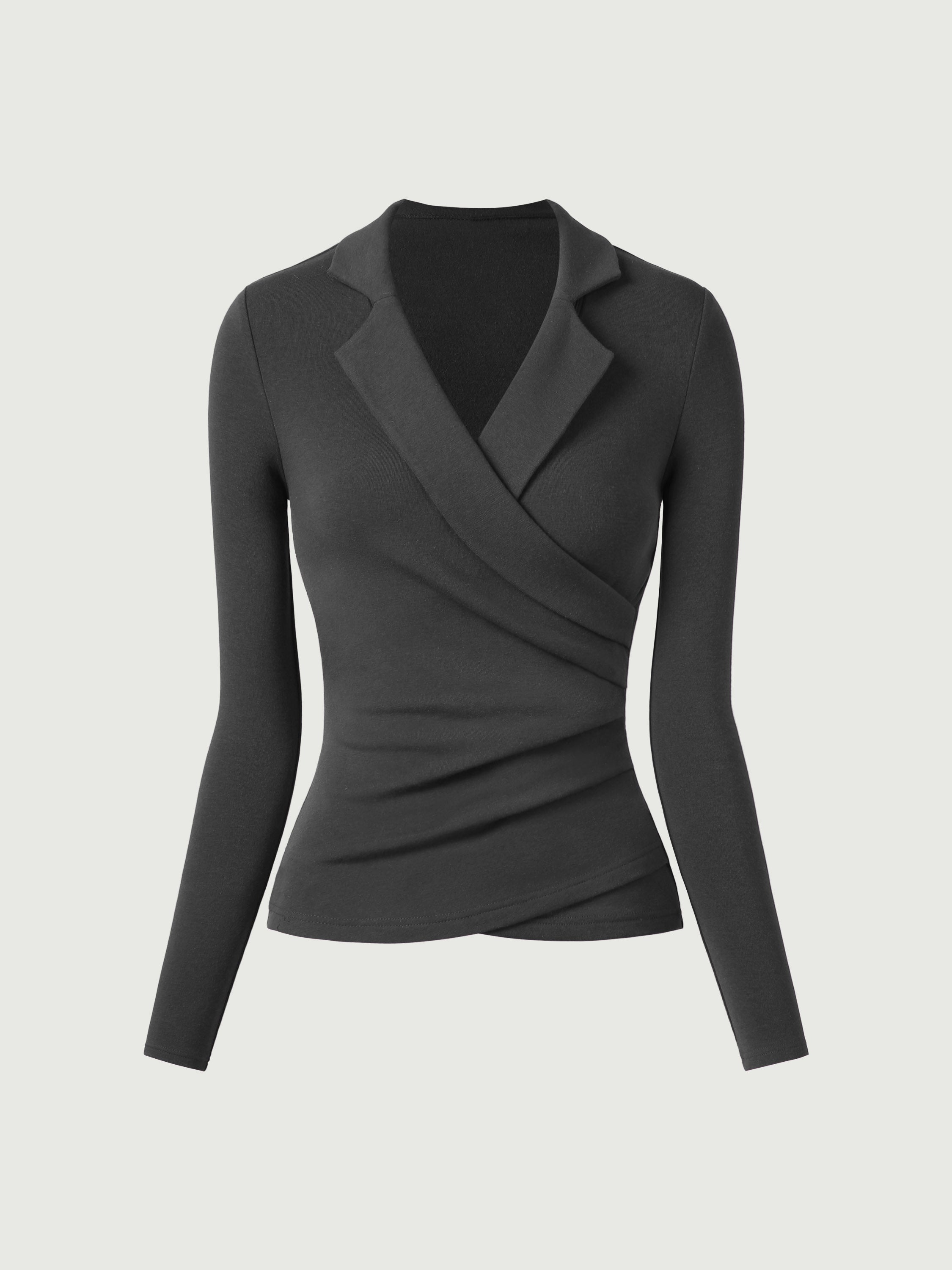 Haut surplice à col Eco-Mousse®3.0 Ruby – Femmes > Hauts > Chemises&Hauts | FormaLuxe