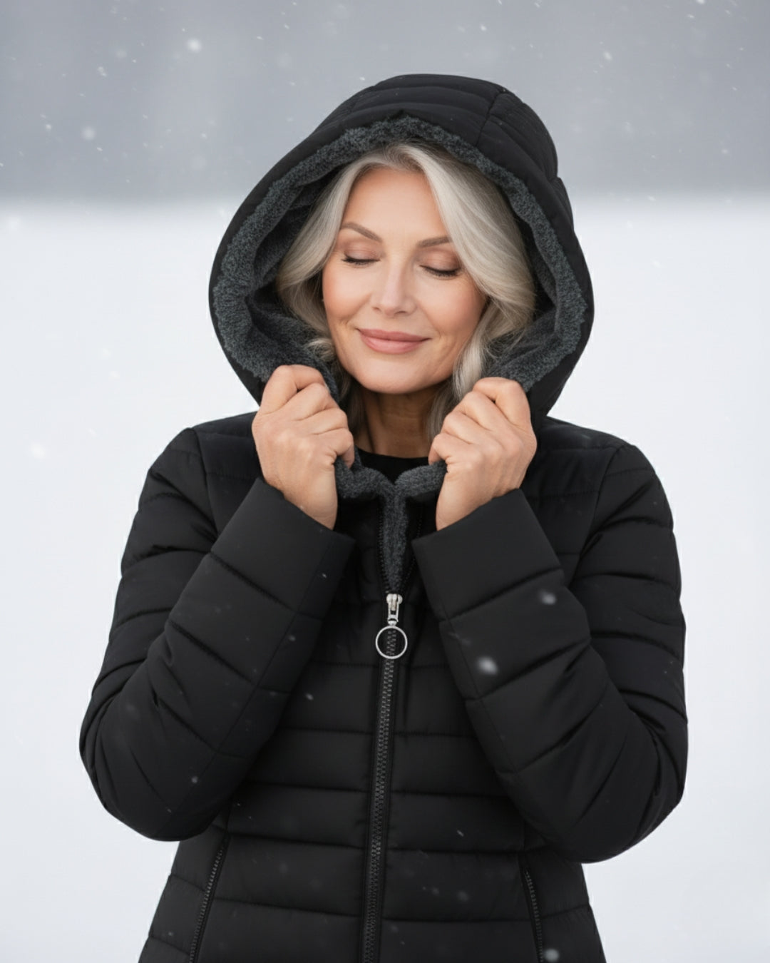 Julia - Fleece Lined Puffer Coat Dunkelgrün (Fast ausverkauft!) | FormaLuxe