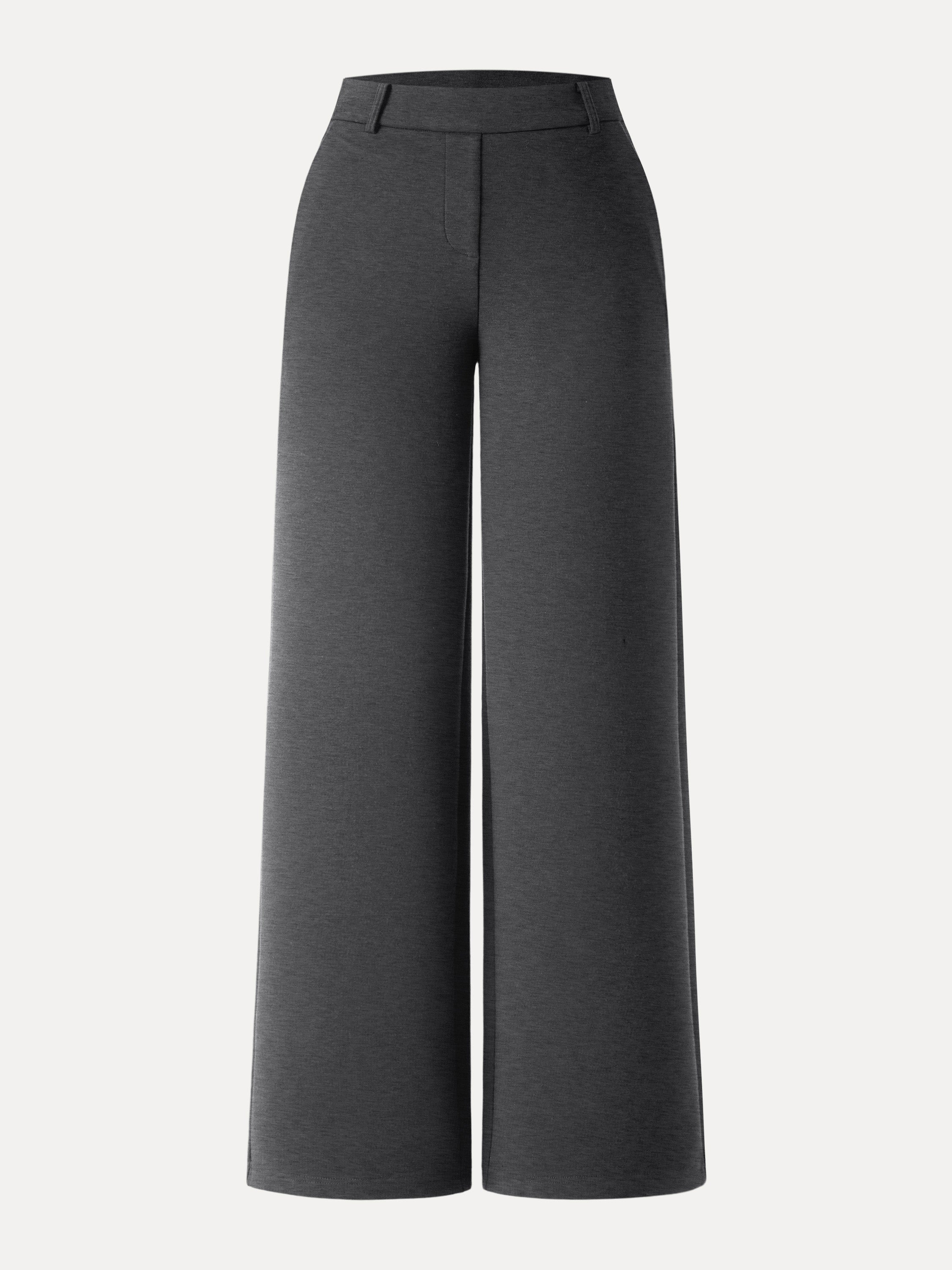 Stretchy Mid Rise Straight Leg Pull-on Pants with Pockets Universe Navy – Women > Bottoms > Pants | FormaLuxe