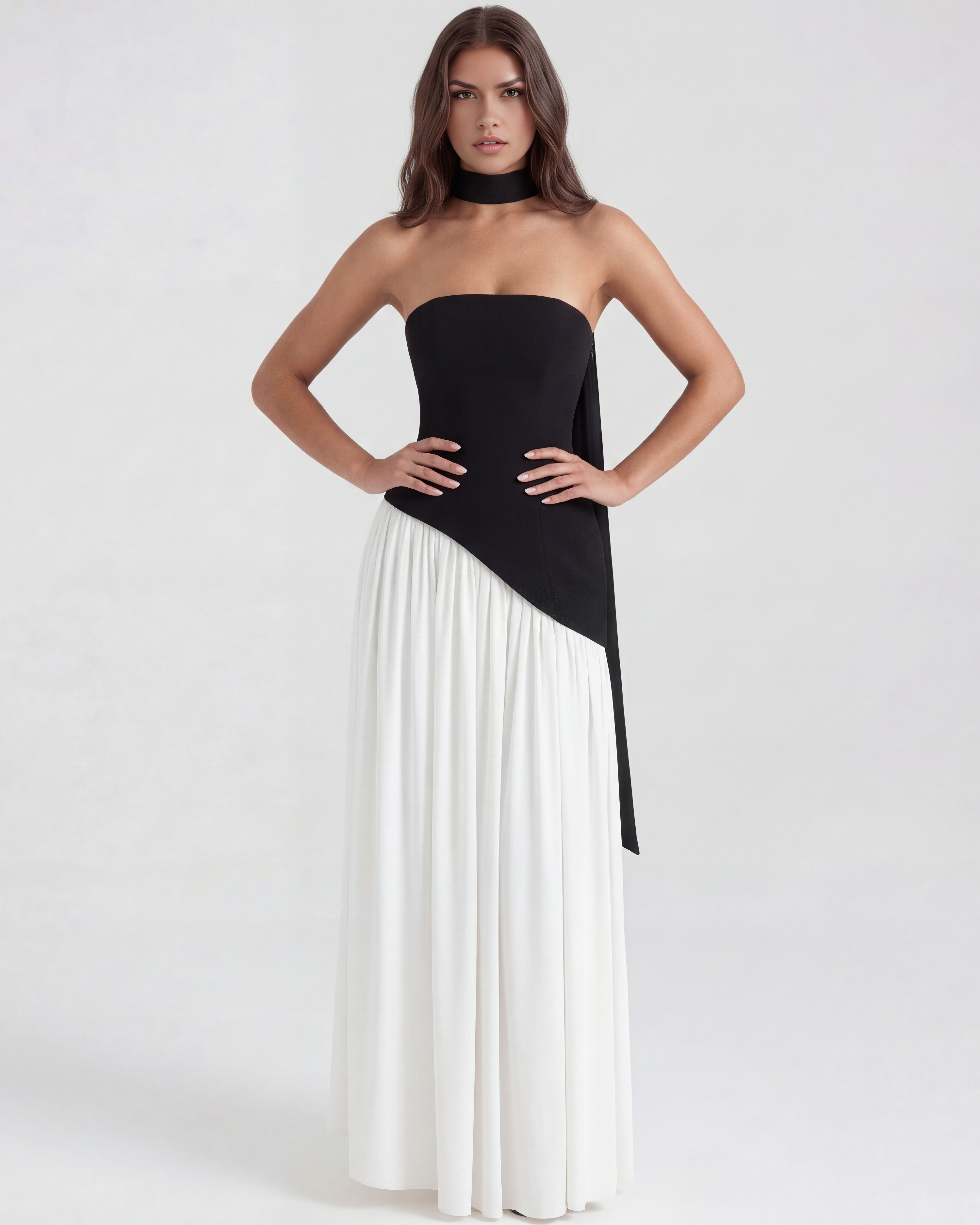 Deau Maxikleid Schwarz | FormaLuxe