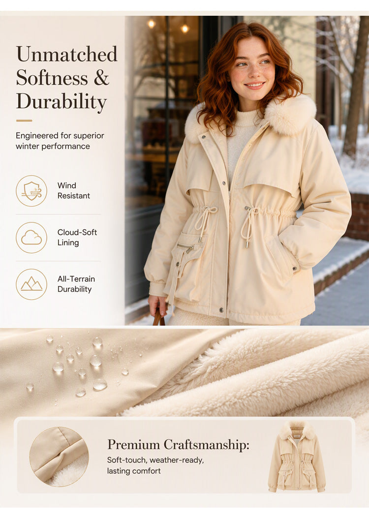 Weiches Innenfutter und wetterfestes Obermaterial der Damen Winterjacke | FormaLuxe