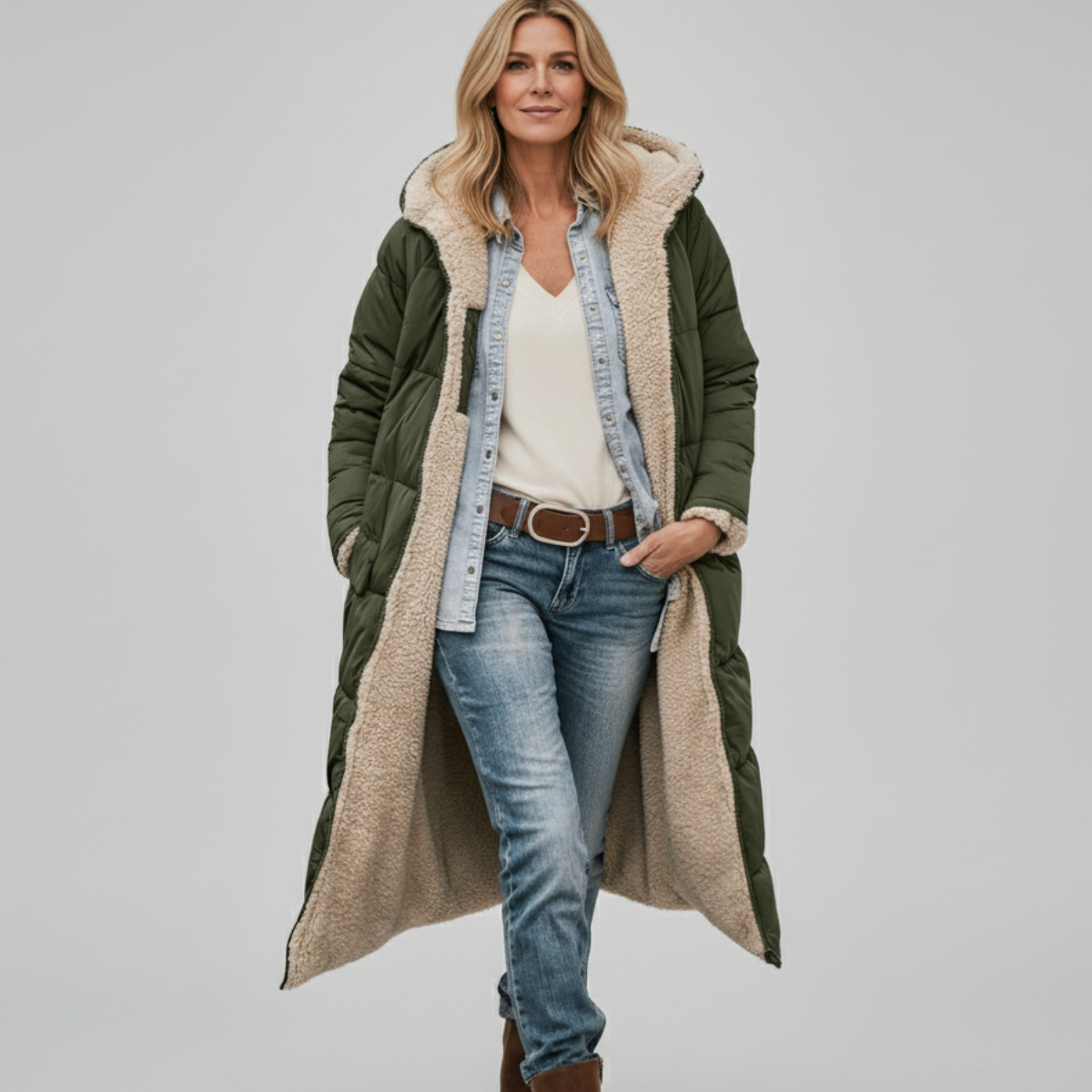 The Elara Timeless Coat Grün | FormaLuxe