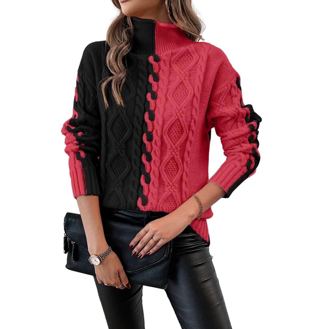 Tina | Sweater Brown/Black | FormaLuxe