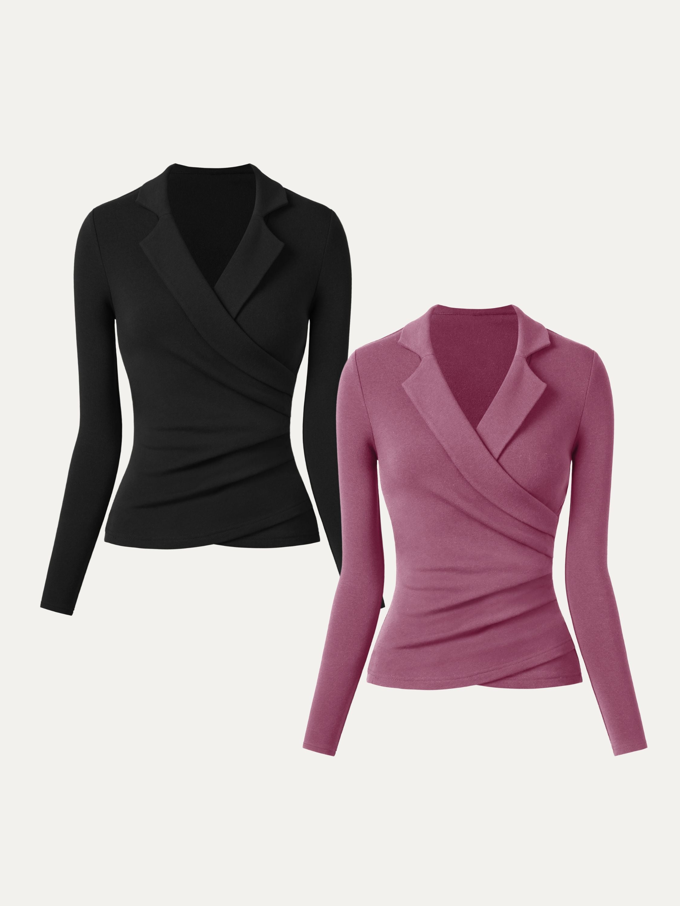Haut surplice à col Eco-Mousse®3.0 Ruby – Femmes > Hauts > Chemises&Hauts | FormaLuxe