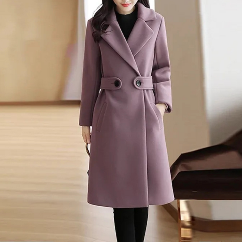 Alison | Der Gürteltop Eleganzmantel Beige – coat | FormaLuxe