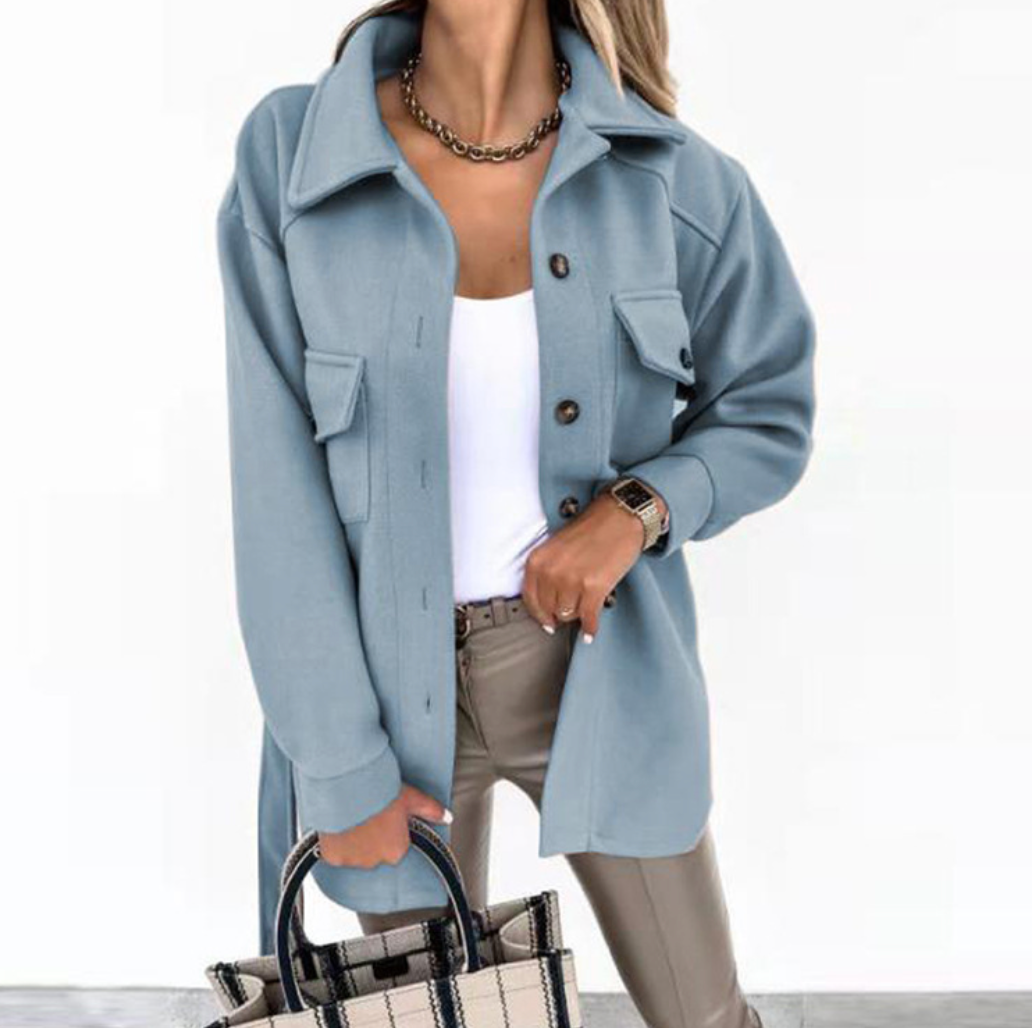 Brigitte | Schicke und elegante Herbstjacke Khaki | FormaLuxe