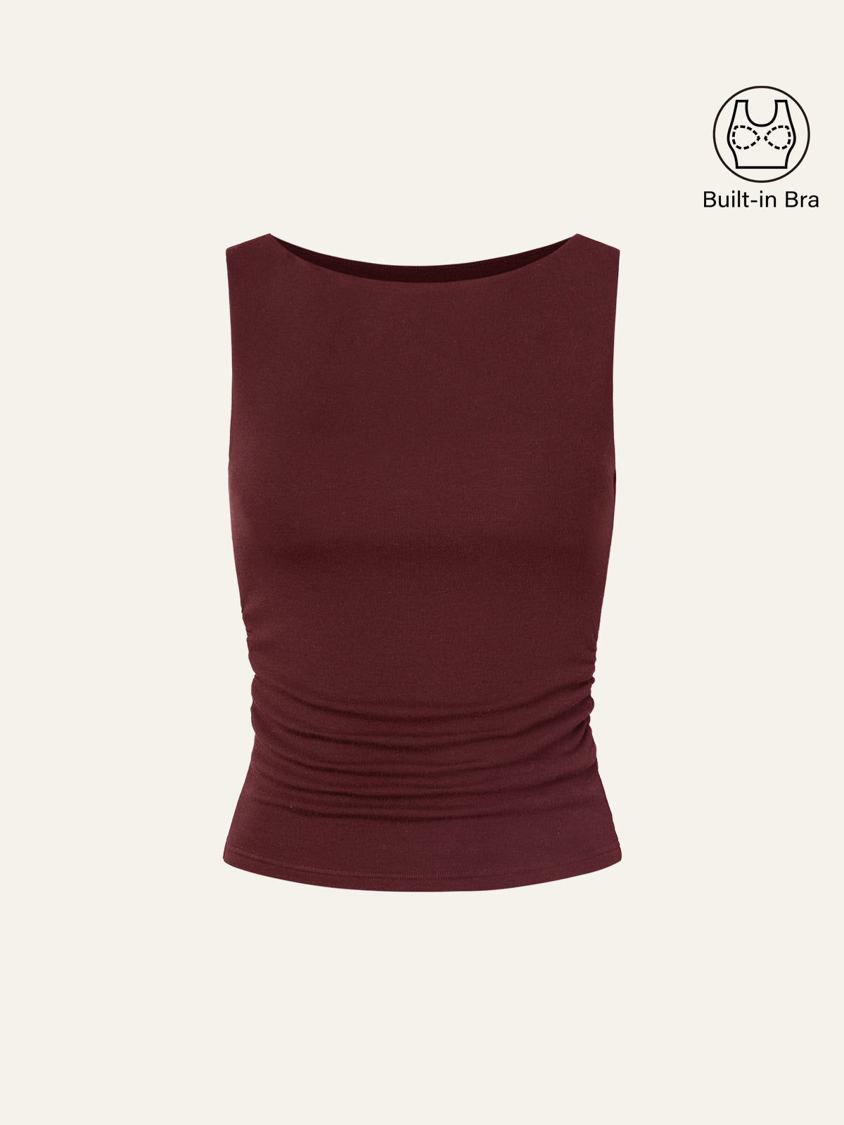 Boat Neck Brami Tank Top Black – Women > Tops > Bra Tops | FormaLuxe