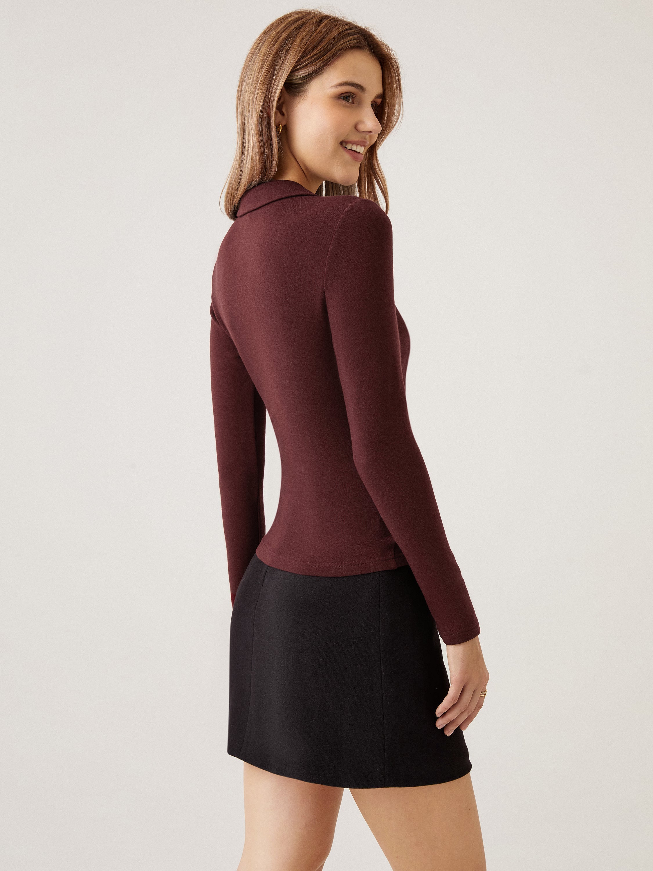 Haut surplice à col Eco-Mousse®3.0 Ruby – Femmes > Hauts > Chemises&Hauts | FormaLuxe