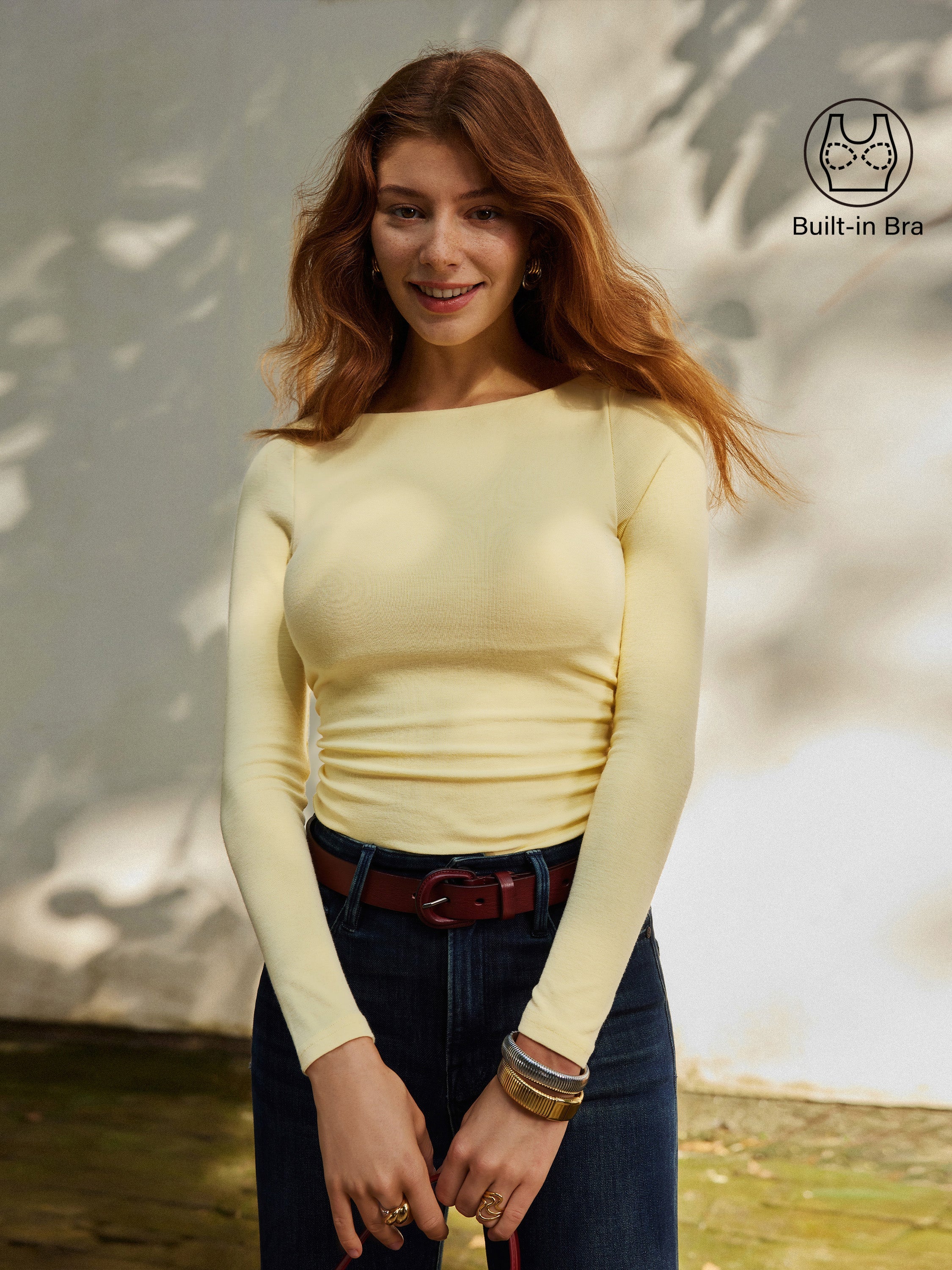 Open-Back Bandless Brami Top Butter Yellow – Women > Tops > Bra Tops | FormaLuxe