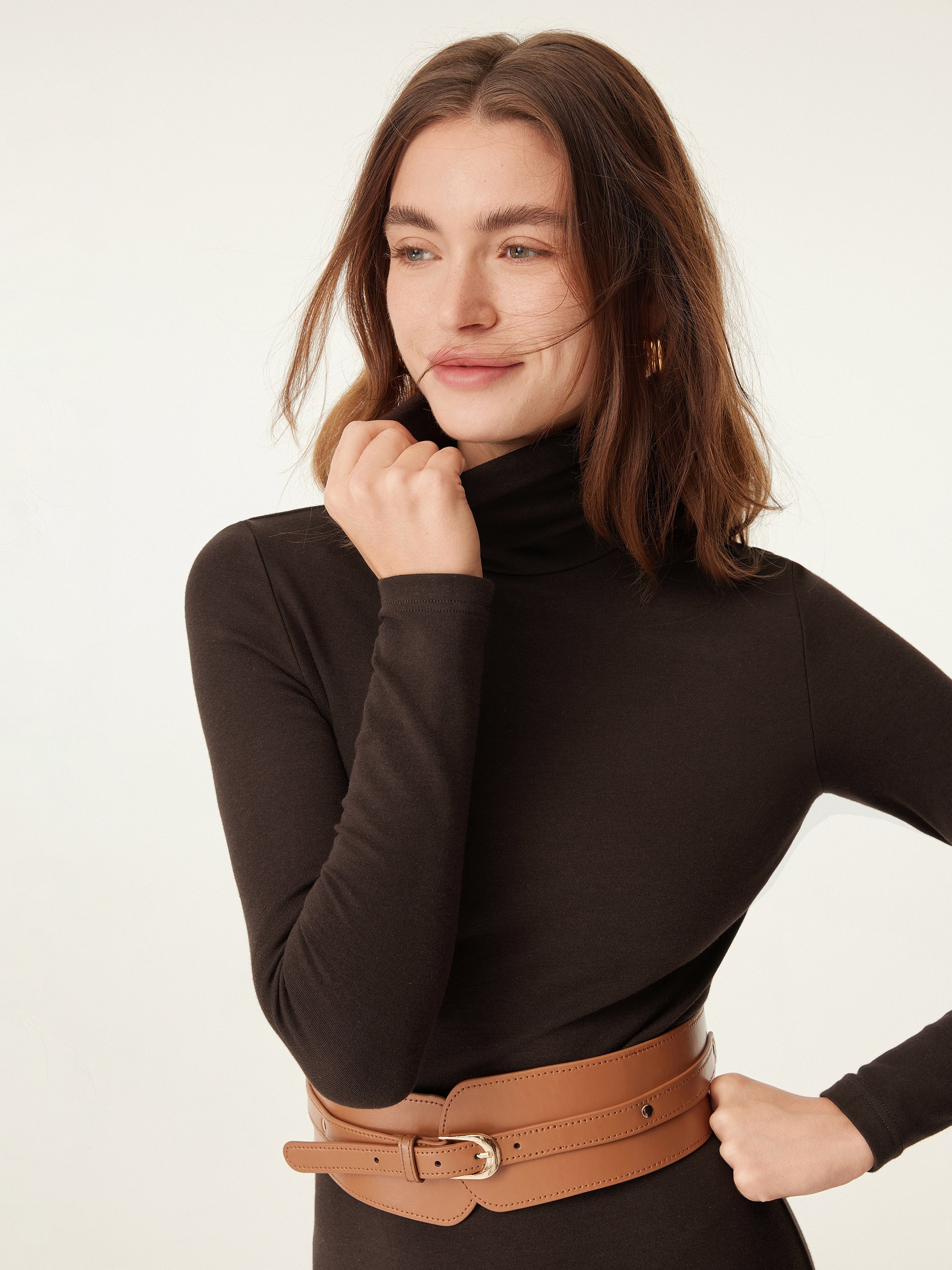 MaxWarm Turtleneck Midi Dress Ruby Berry – Women > Dresses > Midi Dresses | FormaLuxe