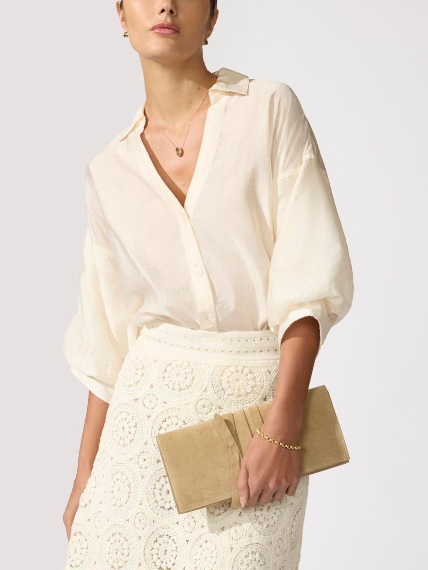 The Bridle Suede Pochette Clutch – Accessories | FormaLuxe