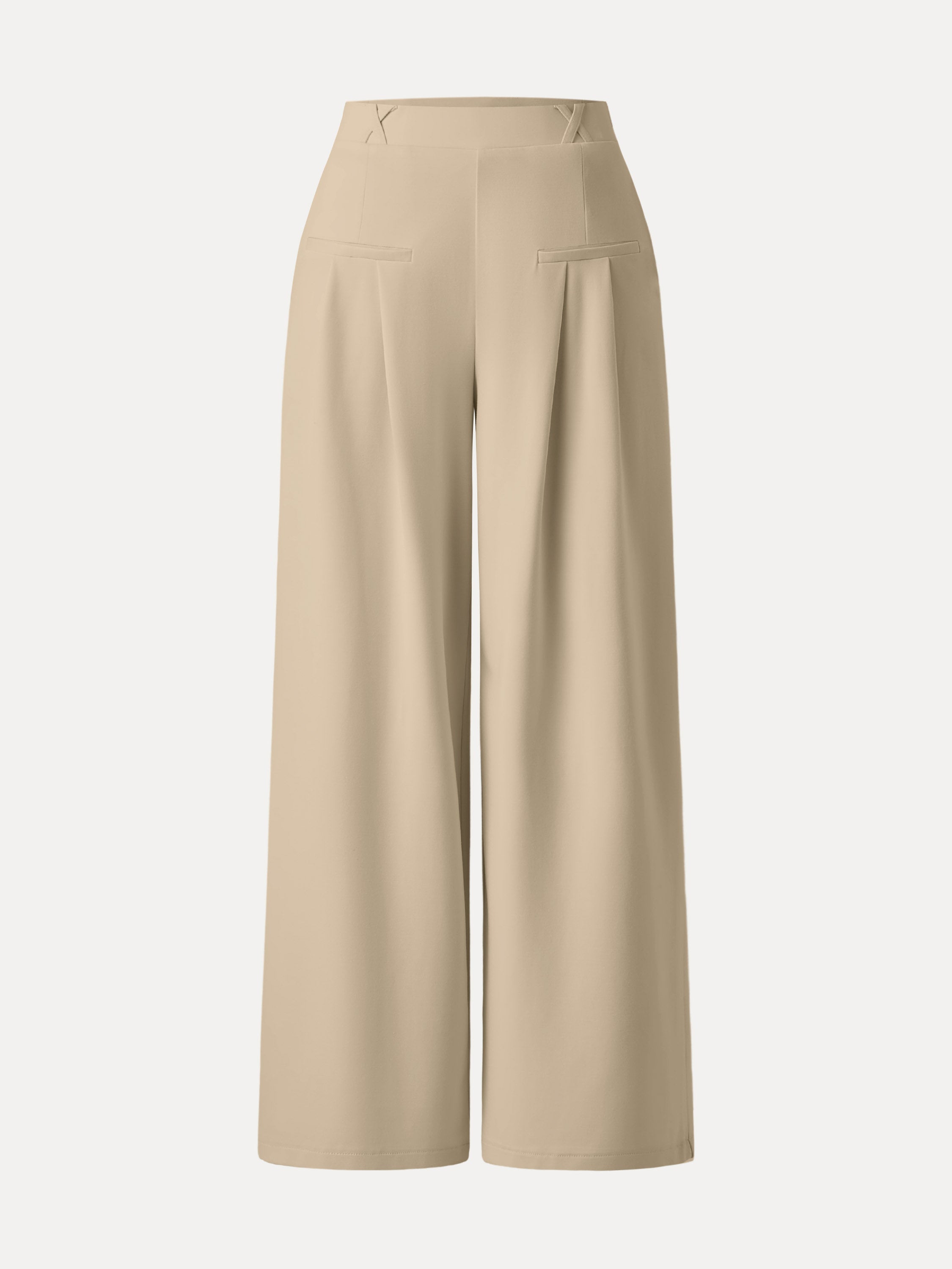 Drapey Bamboo Ponte Mid Rise Wide Leg Trouser with Pockets Black – Women > Bottoms > Pants | FormaLuxe
