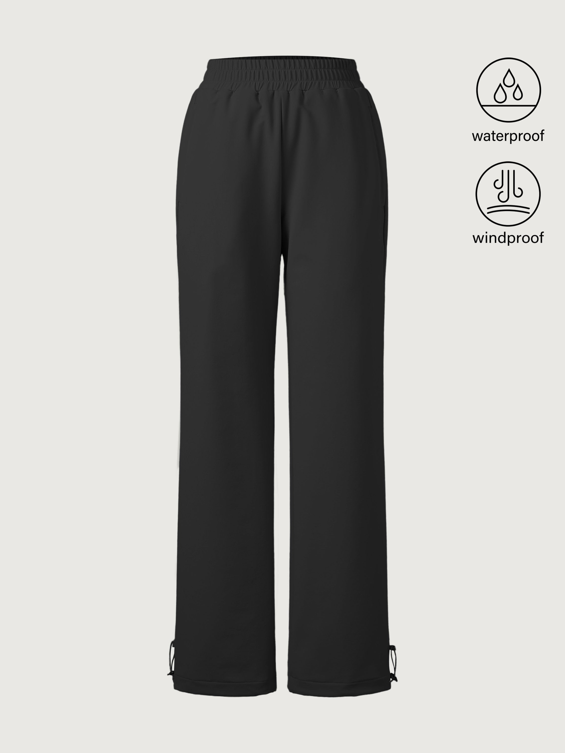 Pantalon à Taille Élastique Doublé en Polaire Imperméable Gainsboro – Femmes > Bas > Pantalons | FormaLuxe