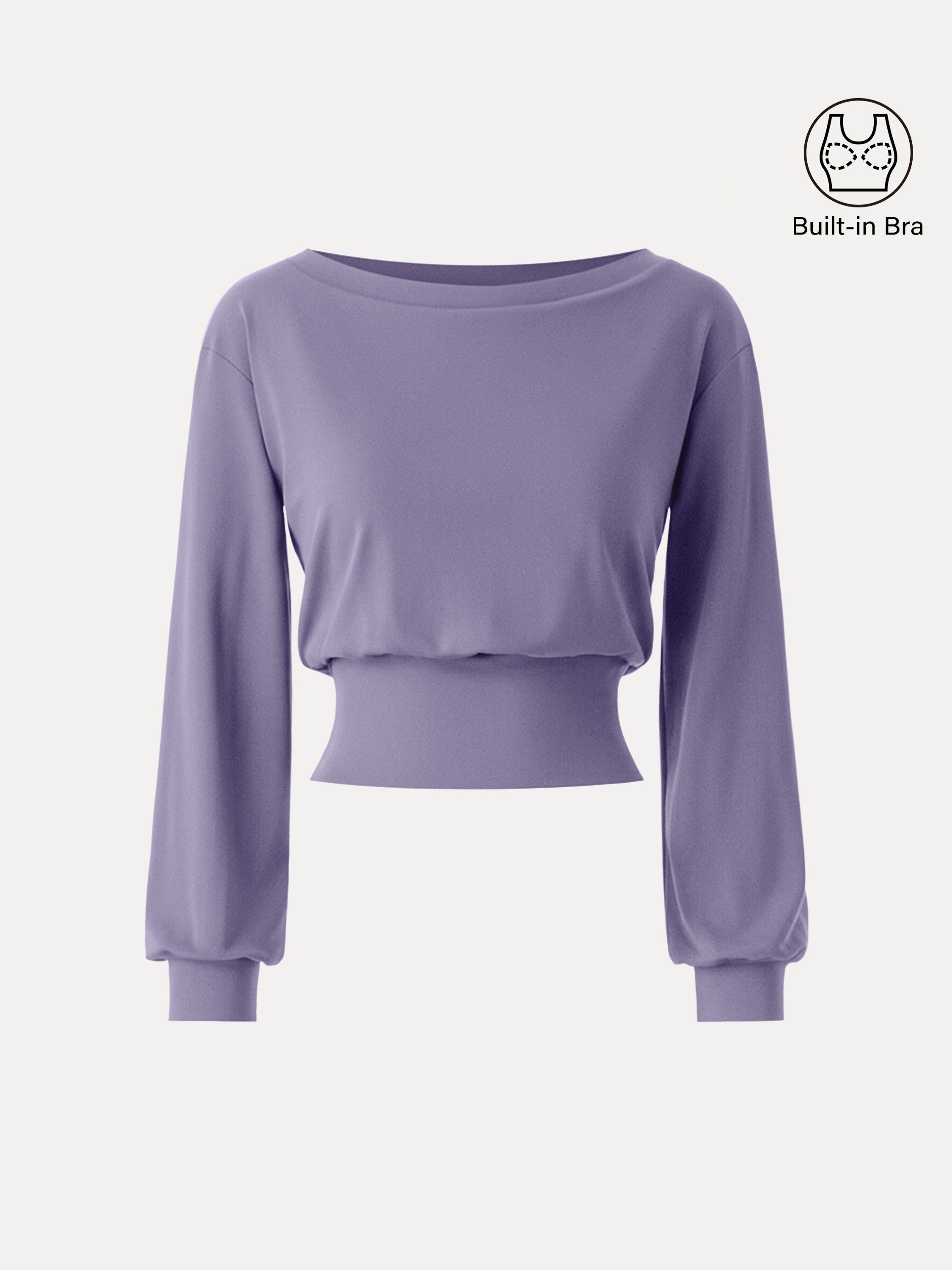 Non-Itchy Wool Blend Boatneck Brami Heather Black – Women > Tops > Bra Tops | FormaLuxe