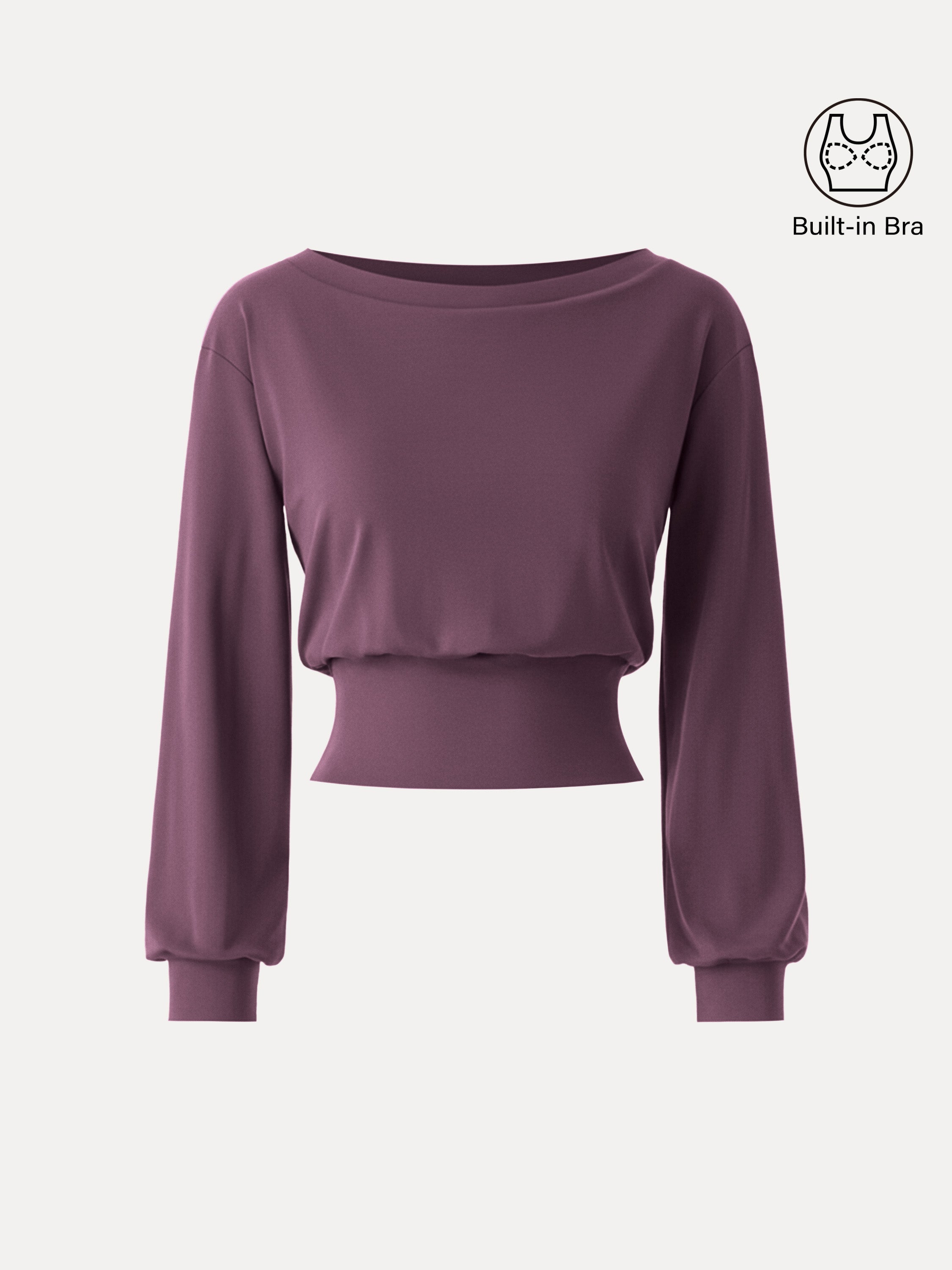 Non-Itchy Wool Blend Boatneck Brami Heather Black – Women > Tops > Bra Tops | FormaLuxe