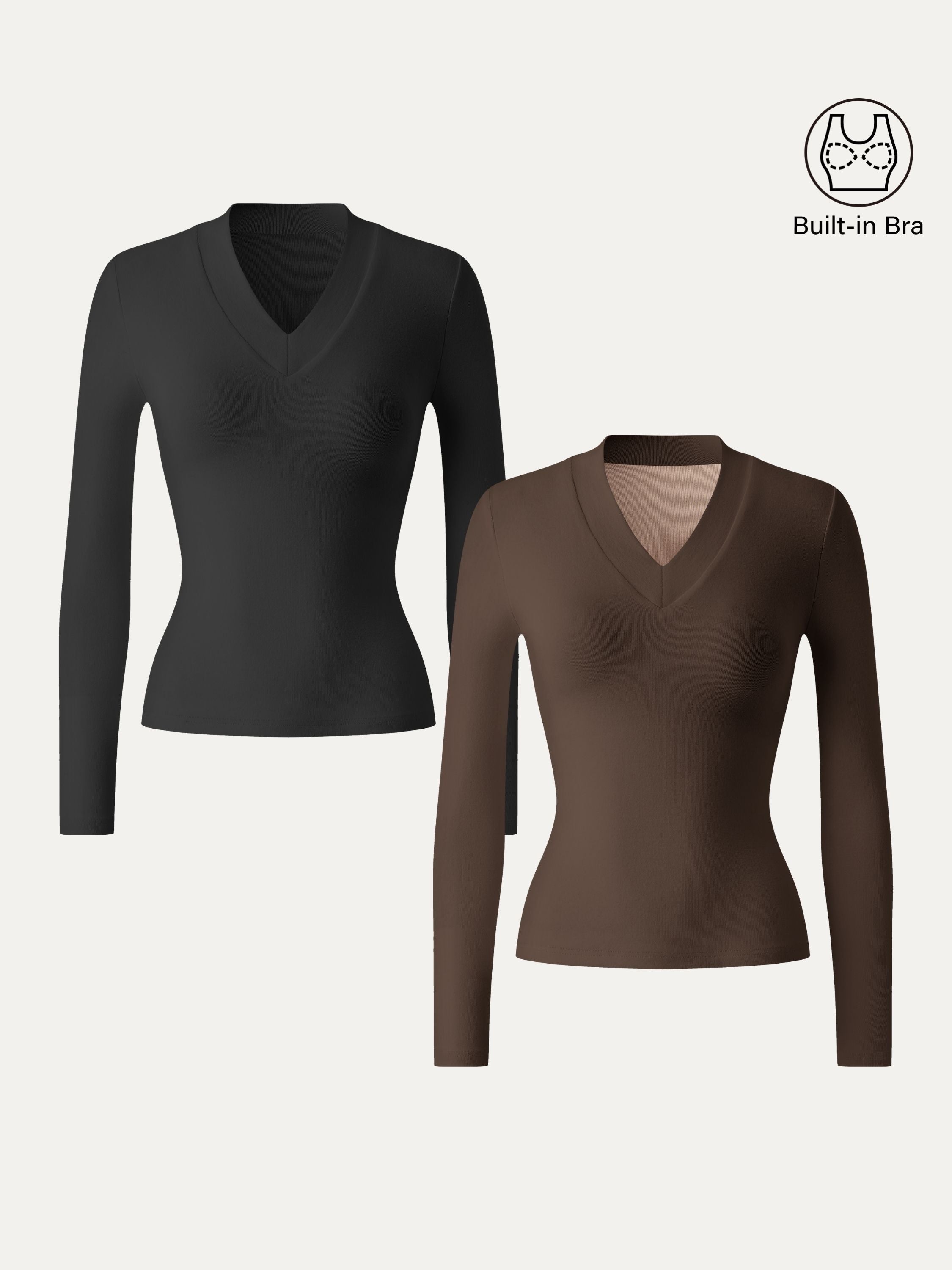 Essential V-neck Wide Binding Slimming Brami Top Off White – Women > Tops > Bra Tops | FormaLuxe