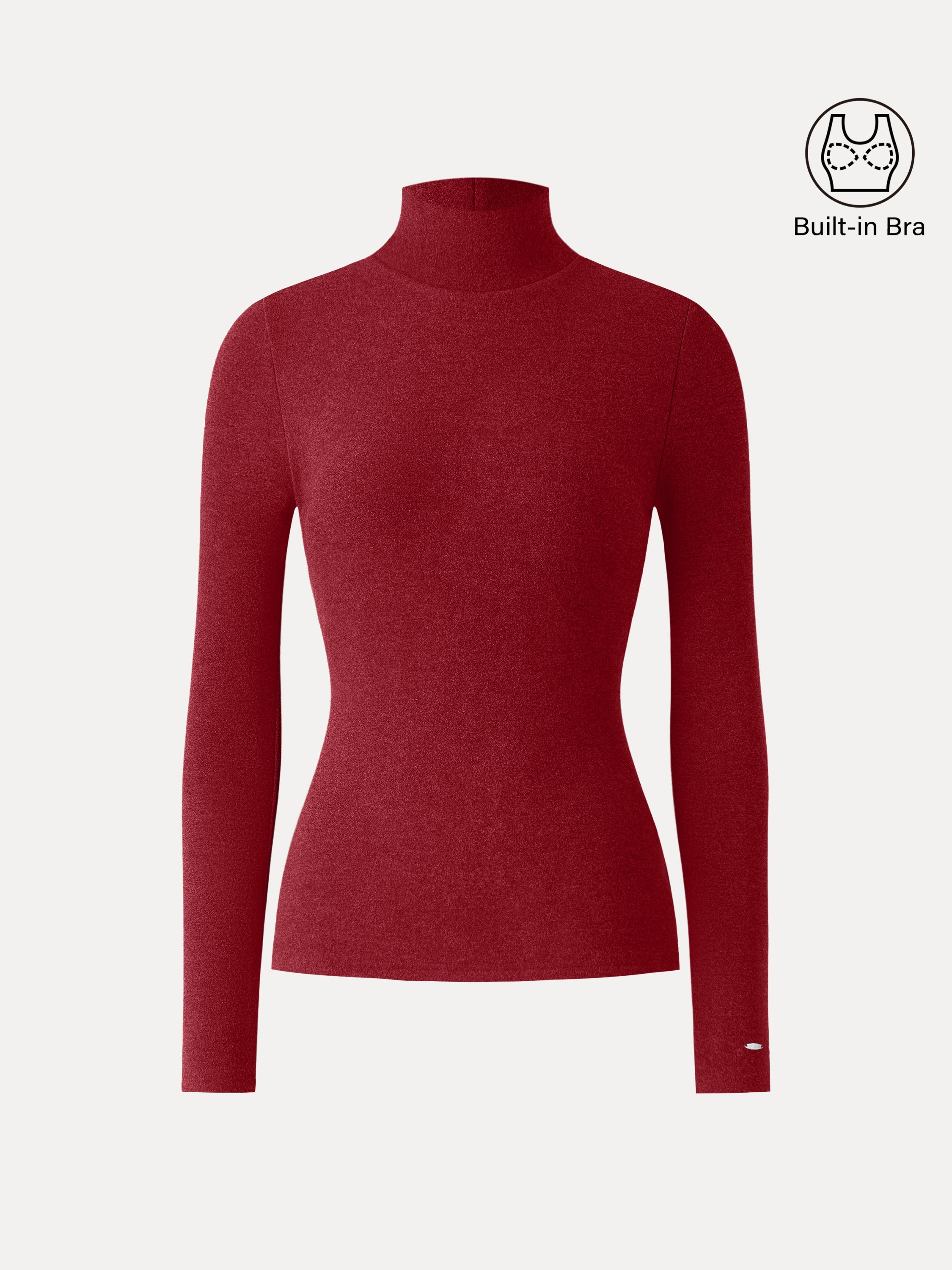 MaxWarm Turtleneck Long Sleeve Brami Heather Black – Women > Tops > Bra Tops | FormaLuxe