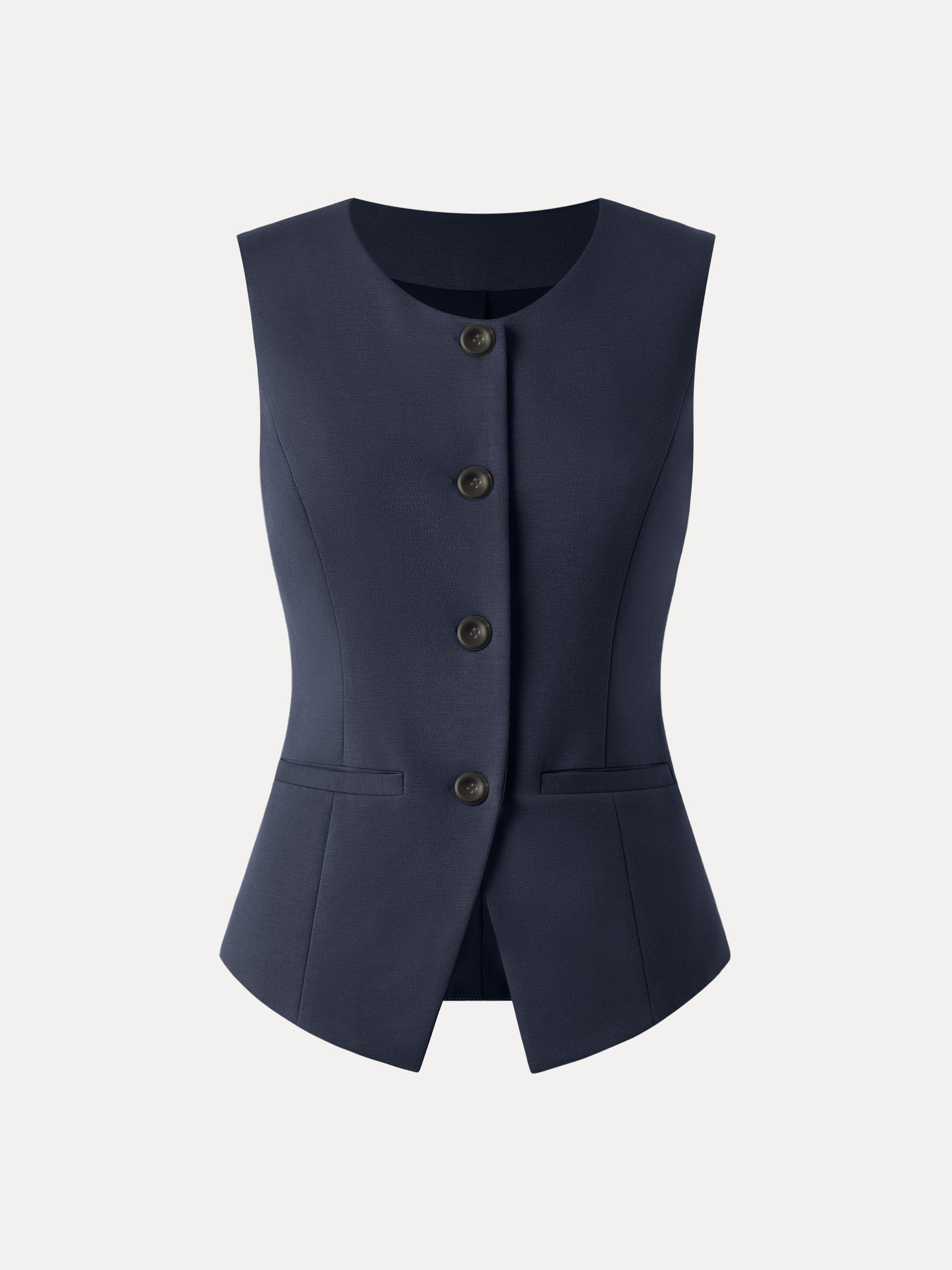 Office Staple Waistcoat with Pockets Fawn – Women > Tops > Shirts&Tops | FormaLuxe