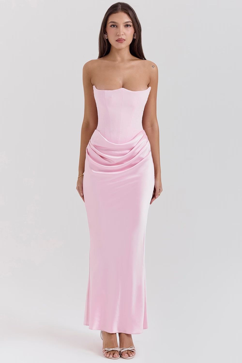 Tessa | Trägerloses Maxikleid Black | FormaLuxe
