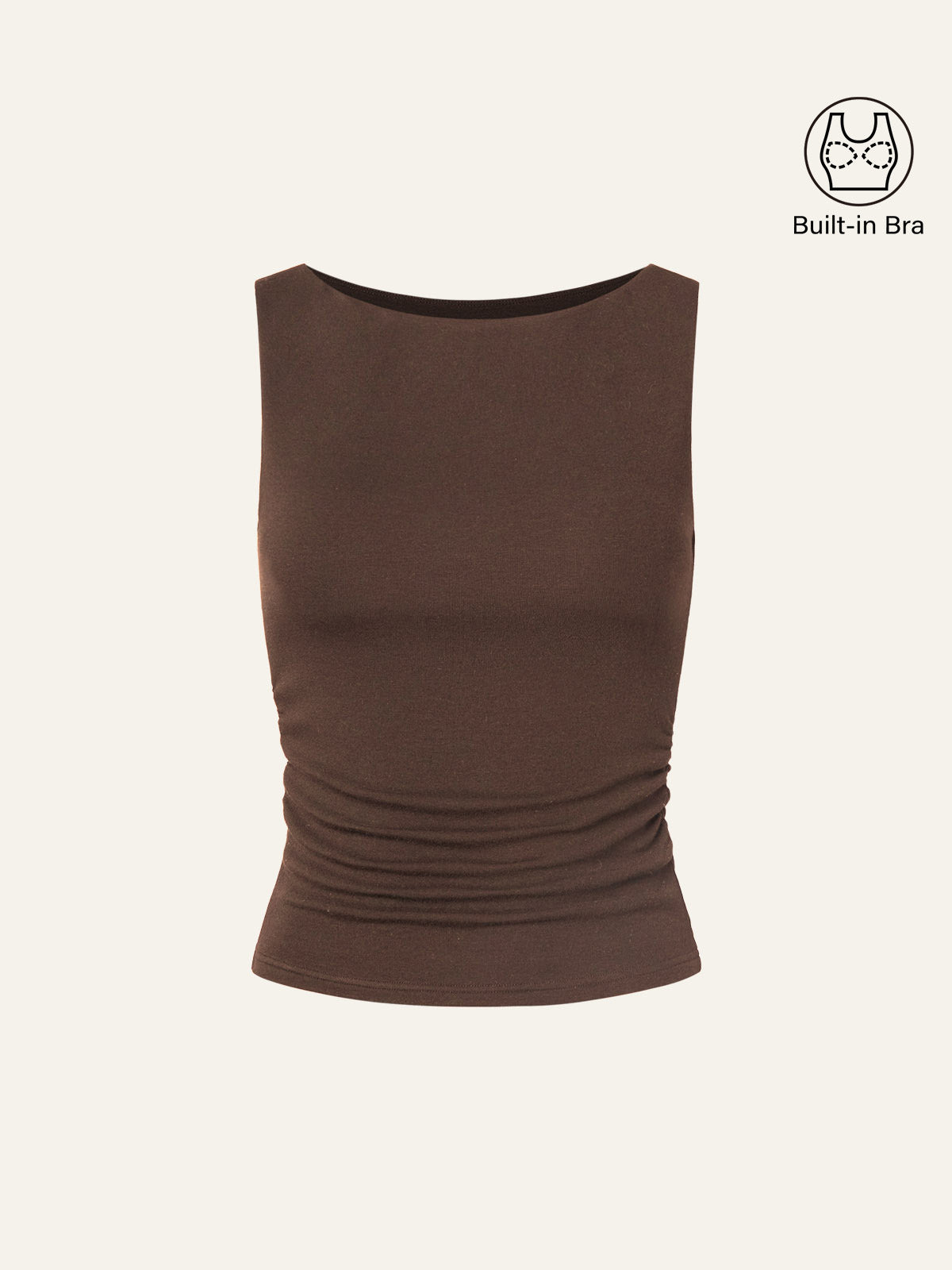 Boat Neck Brami Tank Top Black – Women > Tops > Bra Tops | FormaLuxe