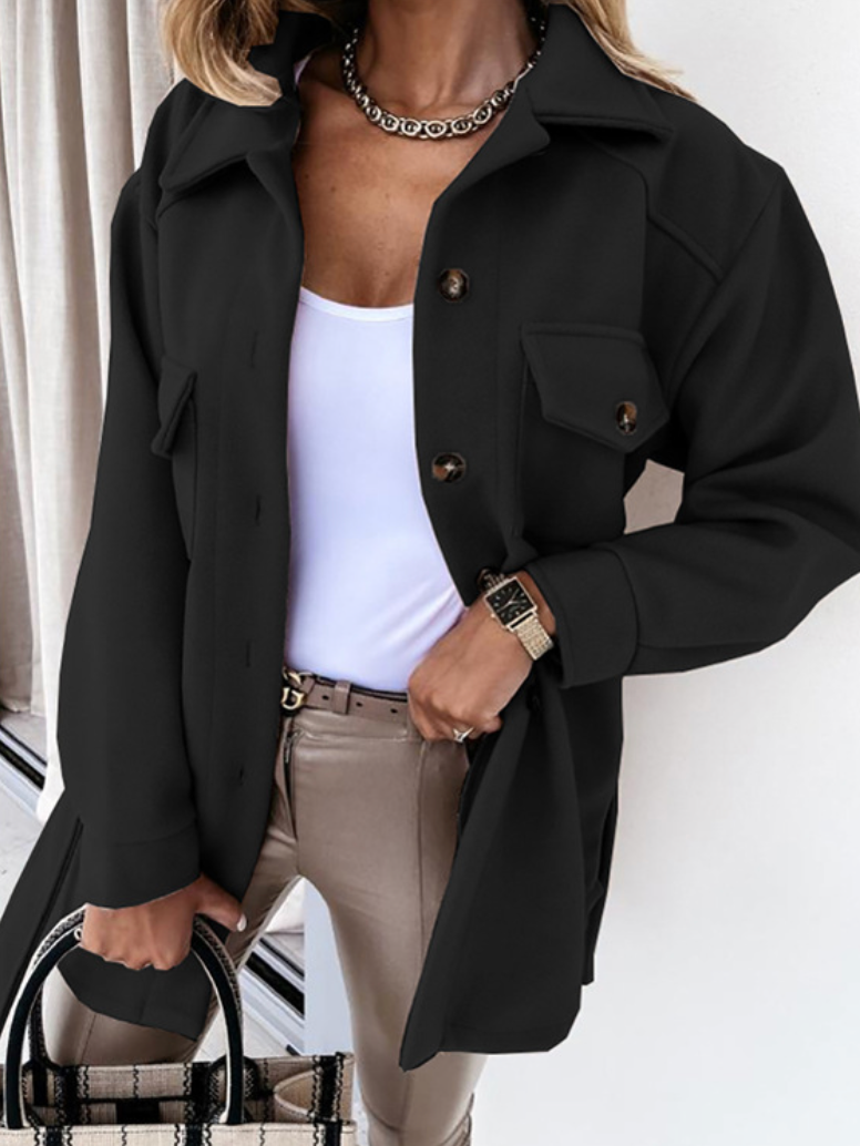Brigitte | Schicke und elegante Herbstjacke Khaki | FormaLuxe
