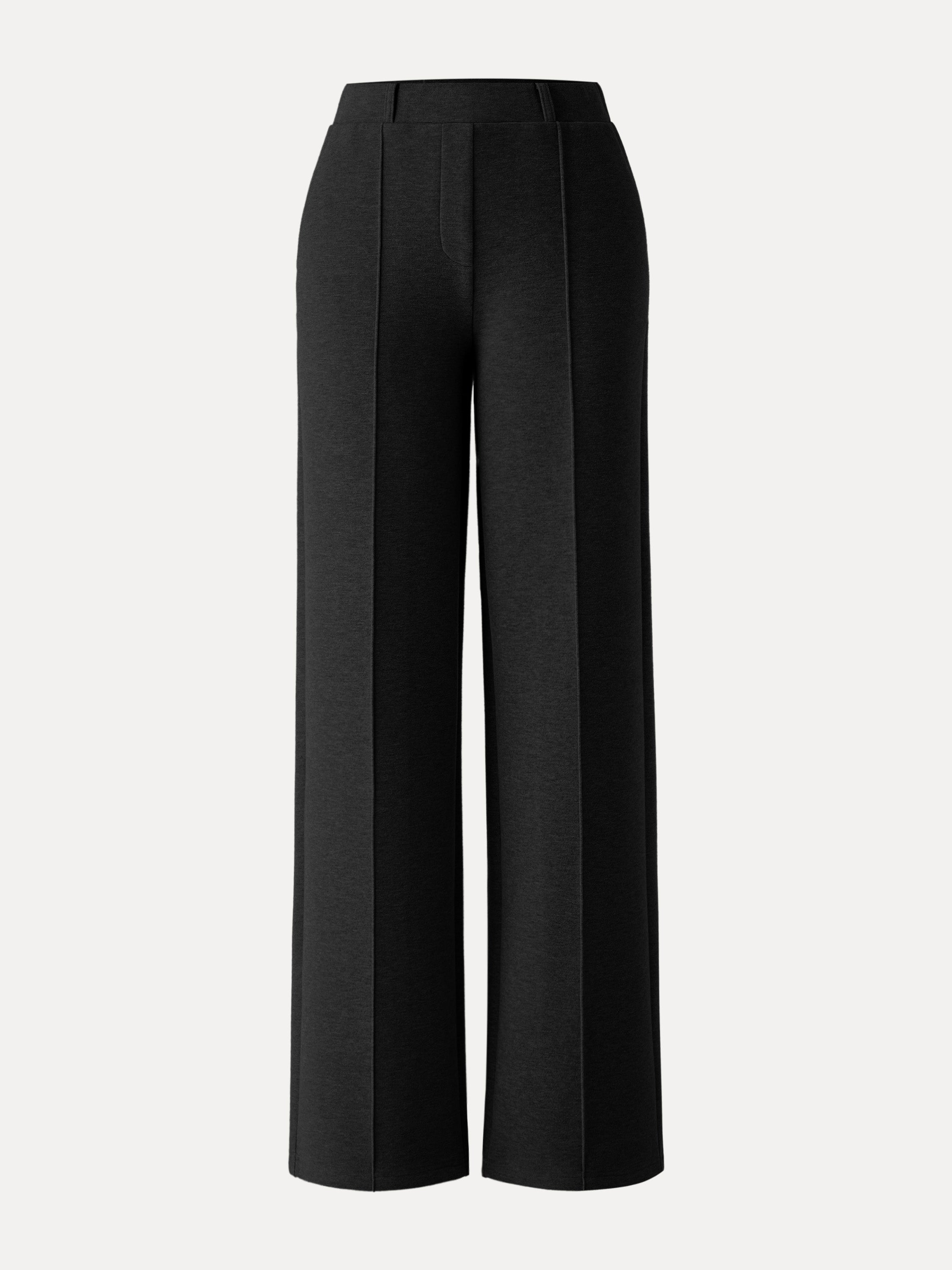 High Waisted Straight Leg Pull On Pant Heather Morganite – Women > Bottoms > Pants | FormaLuxe