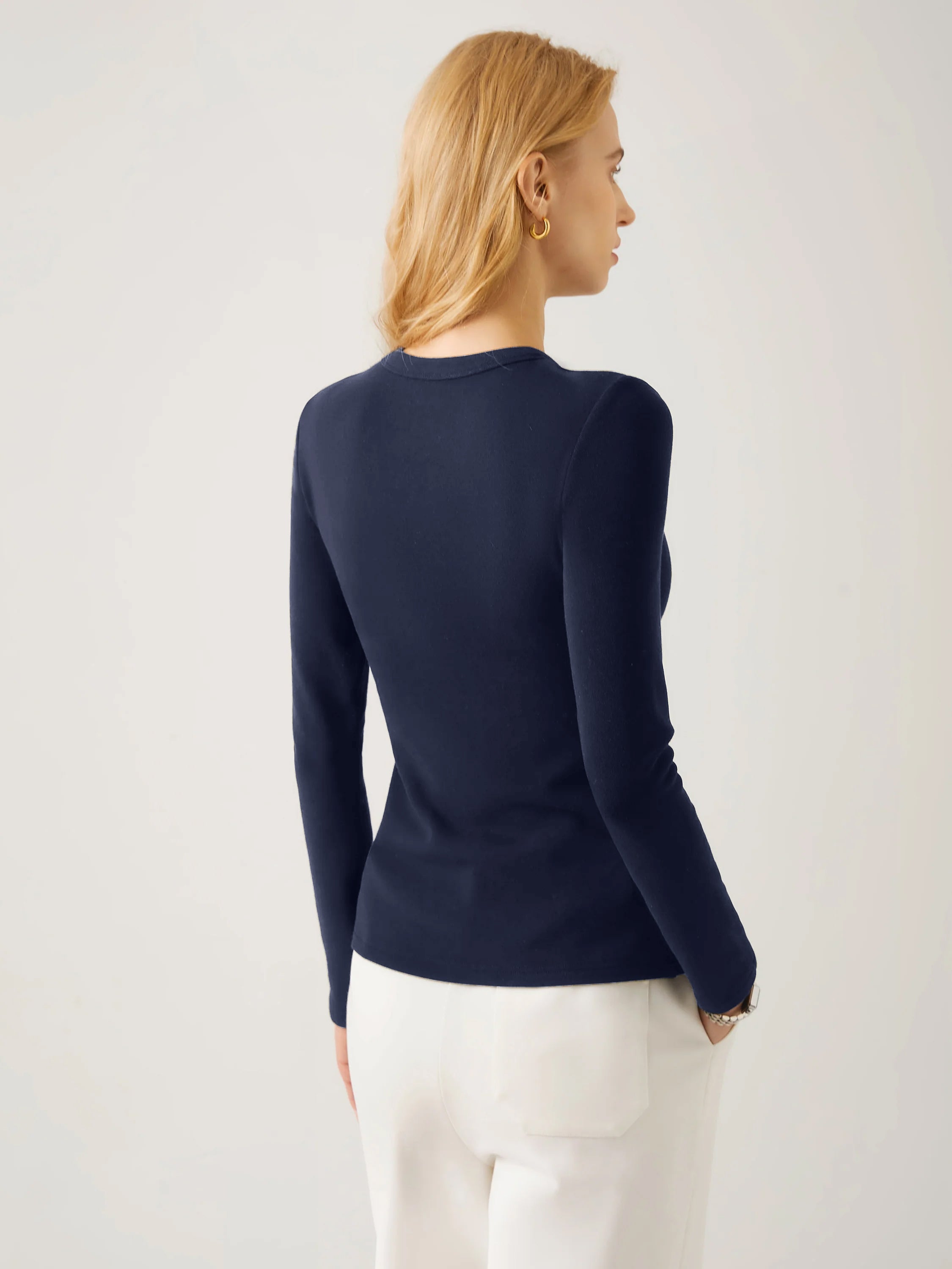 Top à Patte Asymétrique Eco-Mousse®2.0 Midnight Navy – Femmes > Hauts > Chemises&Hauts | FormaLuxe