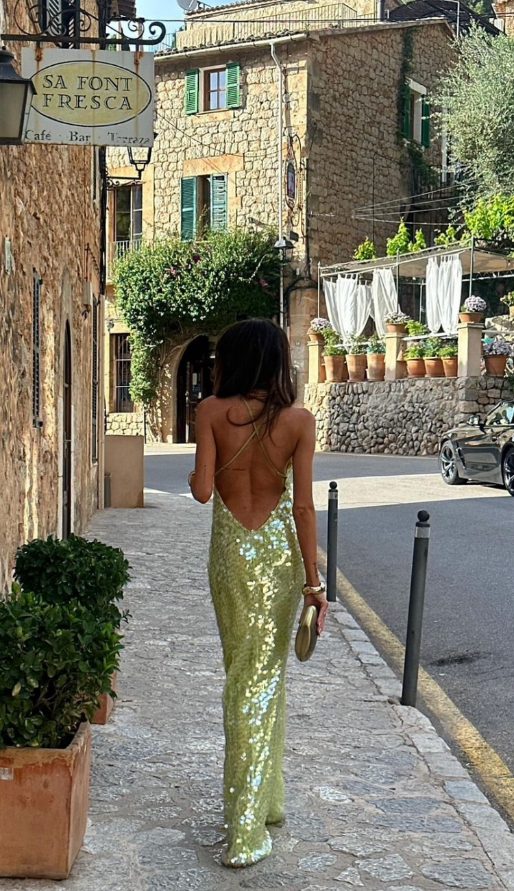 Lacey | Atemberaubendes Paillettenkleid Green | FormaLuxe