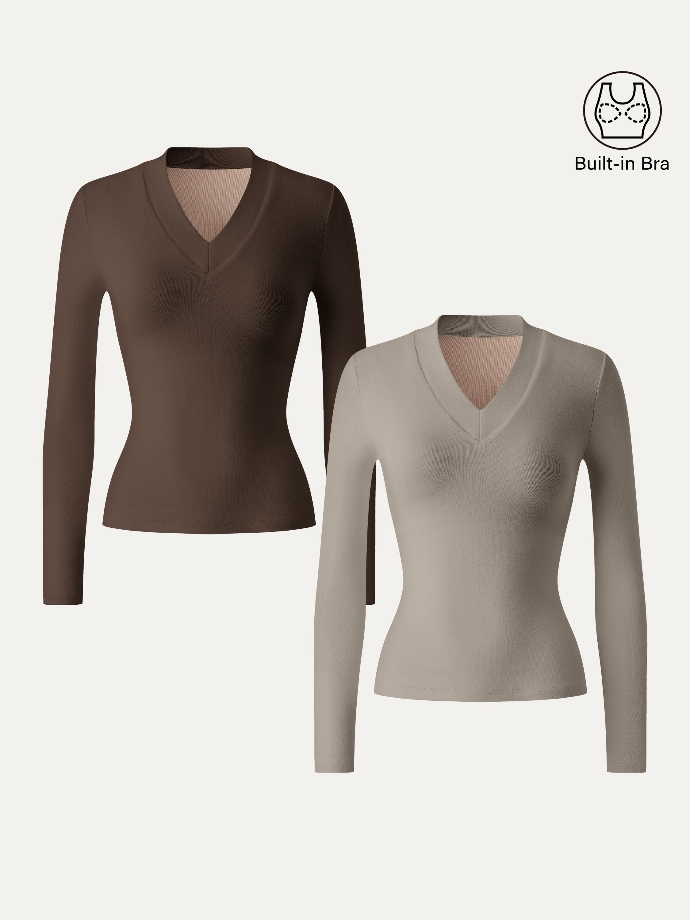 Essential V-neck Wide Binding Slimming Brami Top Off White – Women > Tops > Bra Tops | FormaLuxe