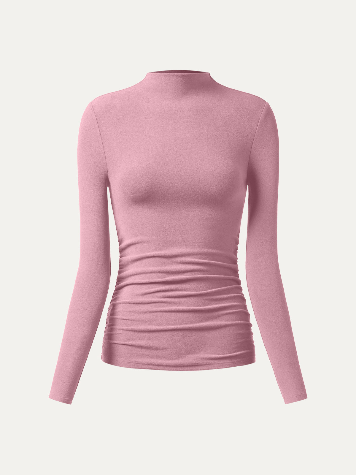 Top à col montant et côtés froncés Eco-Mousse® Off White – Femmes > Hauts > Chemises&Hauts | FormaLuxe