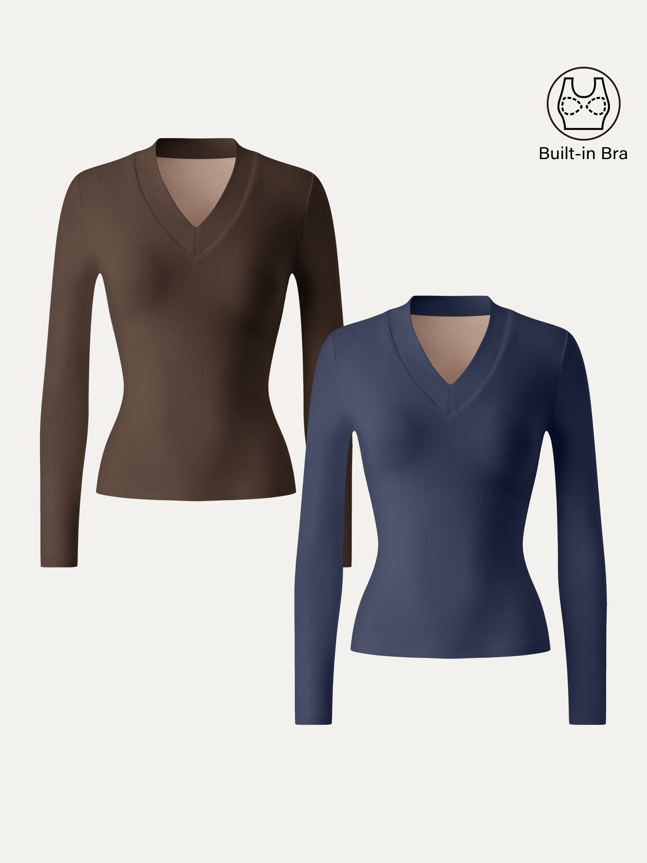 Essential V-neck Wide Binding Slimming Brami Top Off White – Women > Tops > Bra Tops | FormaLuxe
