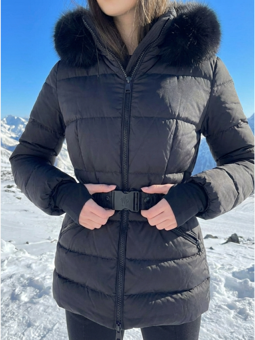 Floride | Doudoune imperméable à capuche en fausse fourrure Blanc – Floride | Doudoune à capuche en fausse fourrure | FormaLuxe