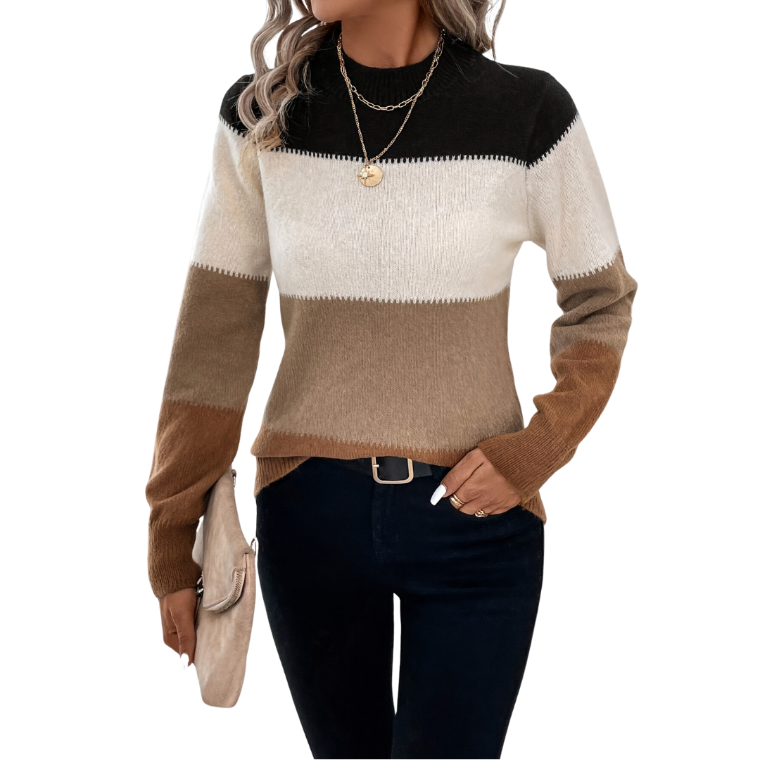 Kelly | Sweater Black/Brown | FormaLuxe