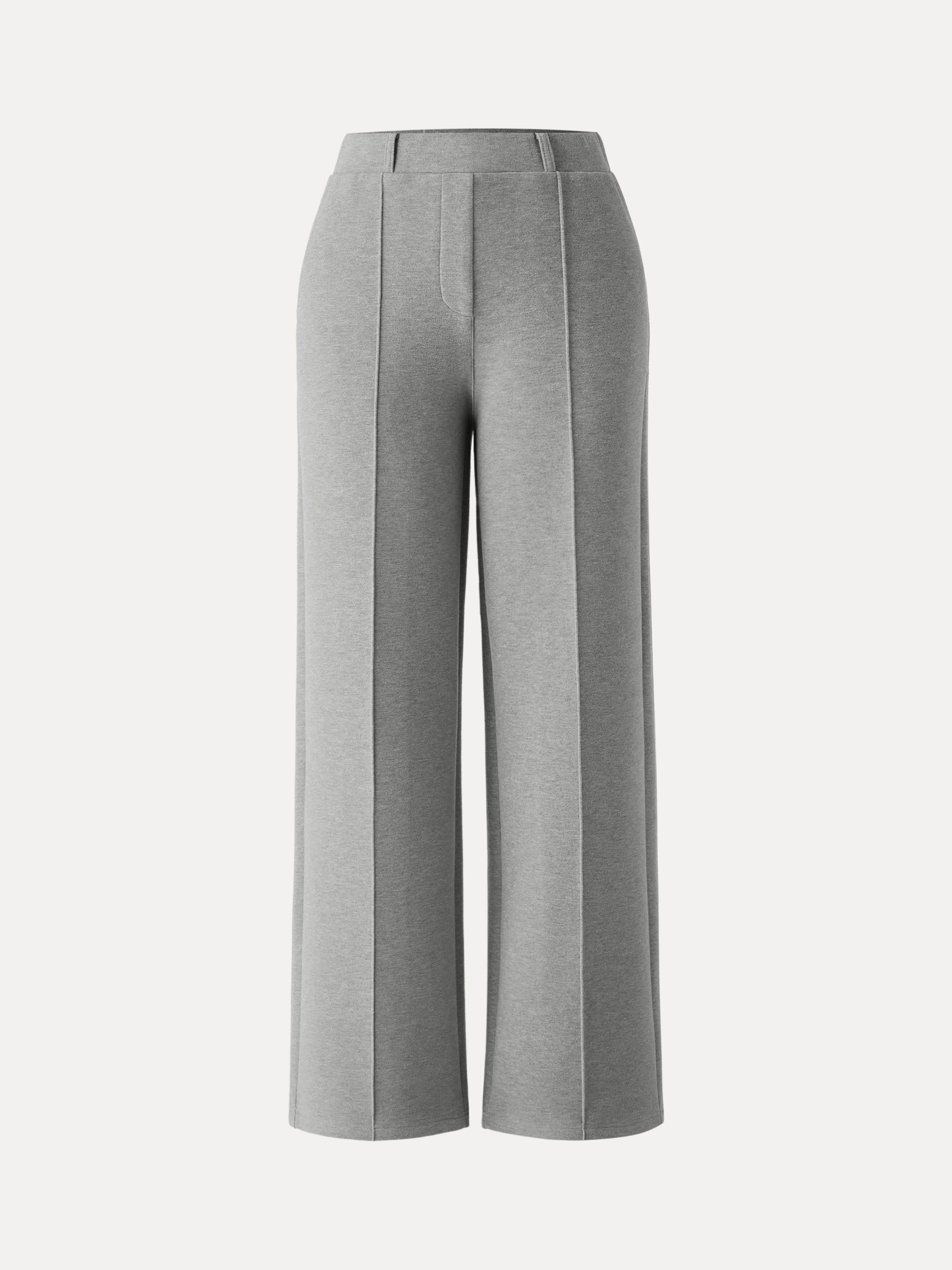 High Waisted Straight Leg Pull On Pant Heather Morganite – Women > Bottoms > Pants | FormaLuxe