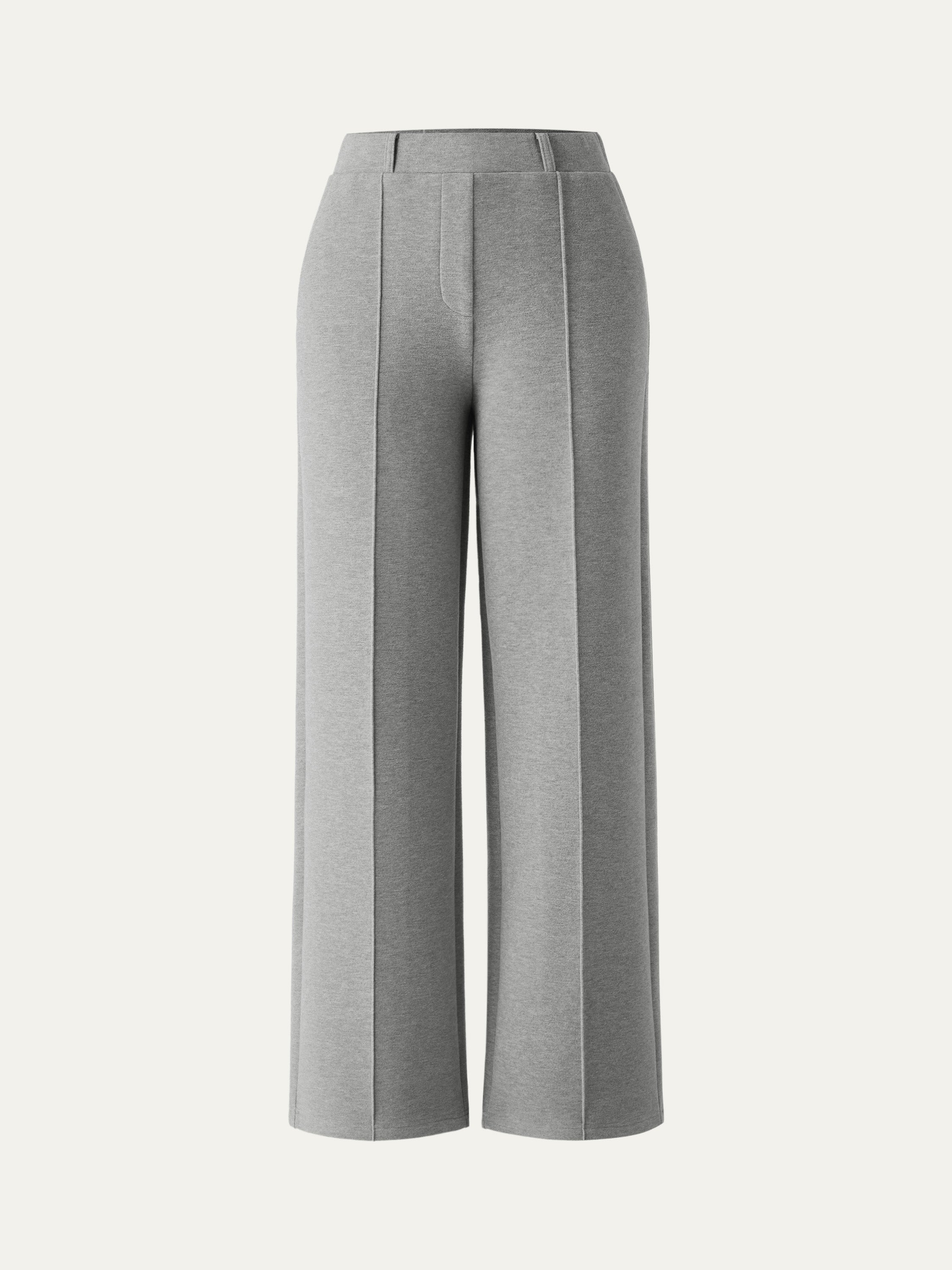 High Waisted Straight Leg Pull On Pant Heather Morganite – Women > Bottoms > Pants | FormaLuxe