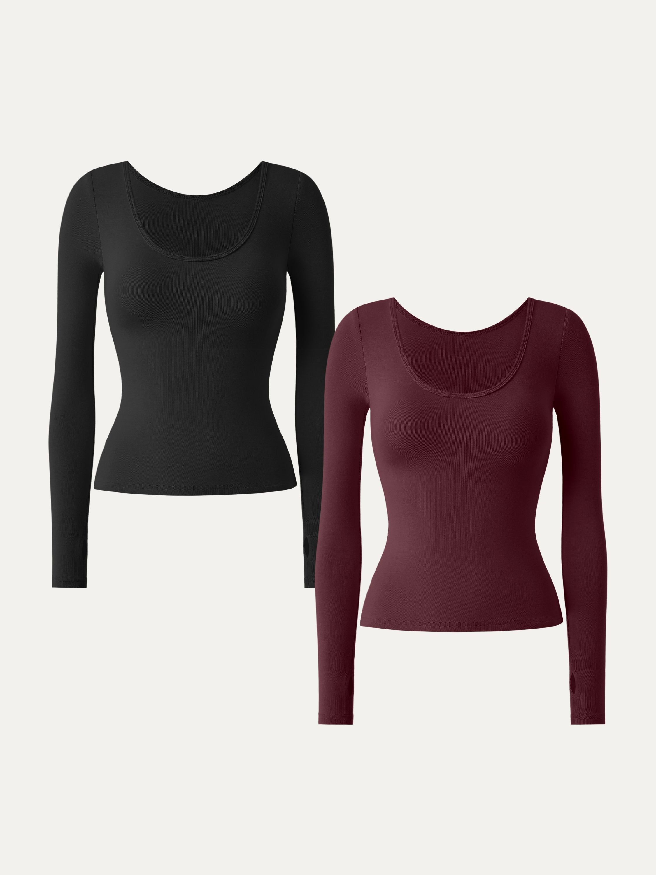 Essential Lyocell Cashmere Multi-Wear Long Sleeve Top with Thumbholes Black – Women > Tops > Shirts&Tops | FormaLuxe